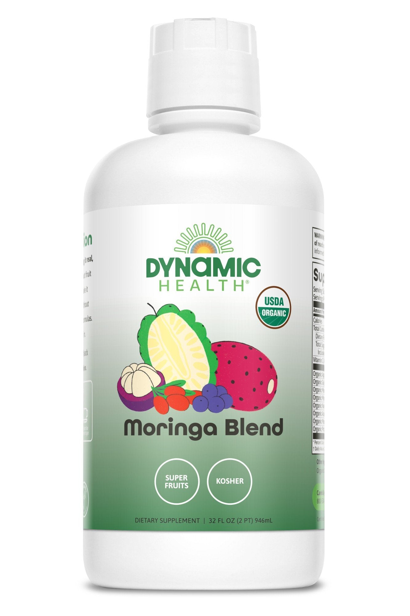 Dynamic Health Moringa Juice Certified Organic 33.8 oz Bottle