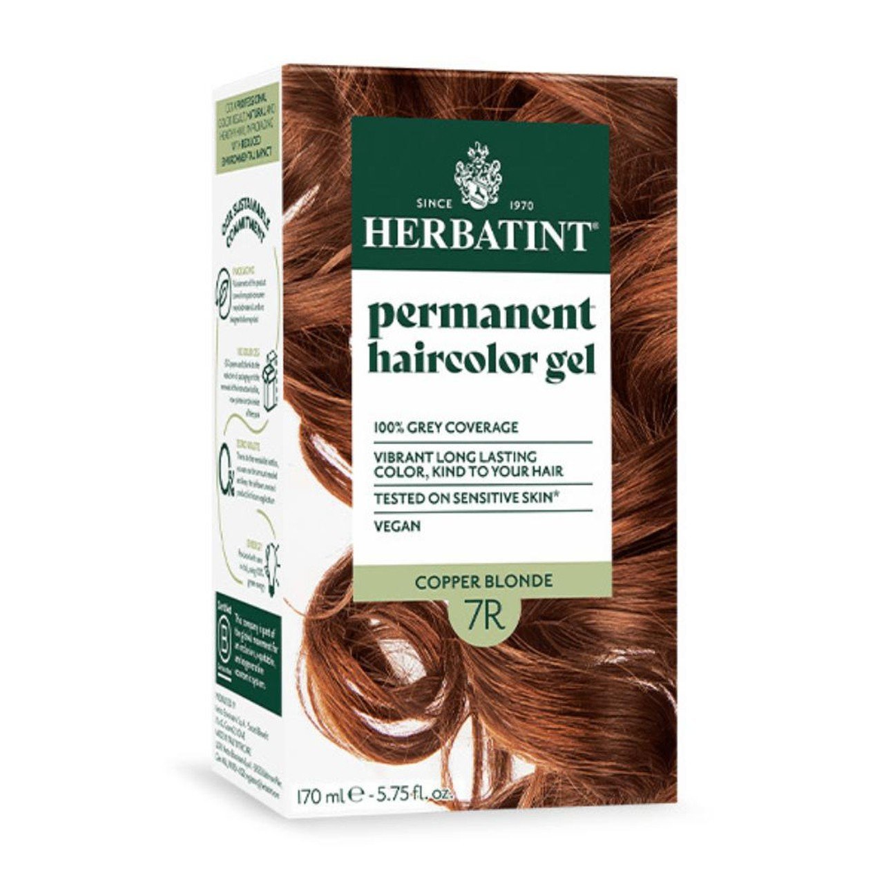 Herbatint 7R-Copper Blonde-Permanent Hair Color Gel 4.56 fl oz Liquid