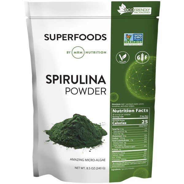 MRM (Metabolic Response Modifiers) Super Foods - Raw Spirulina Powder 8.5 oz Powder