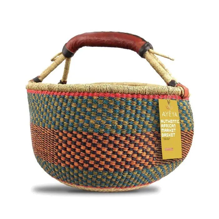 Ayya Handwoven Market Style Grass Basket 1 Bag