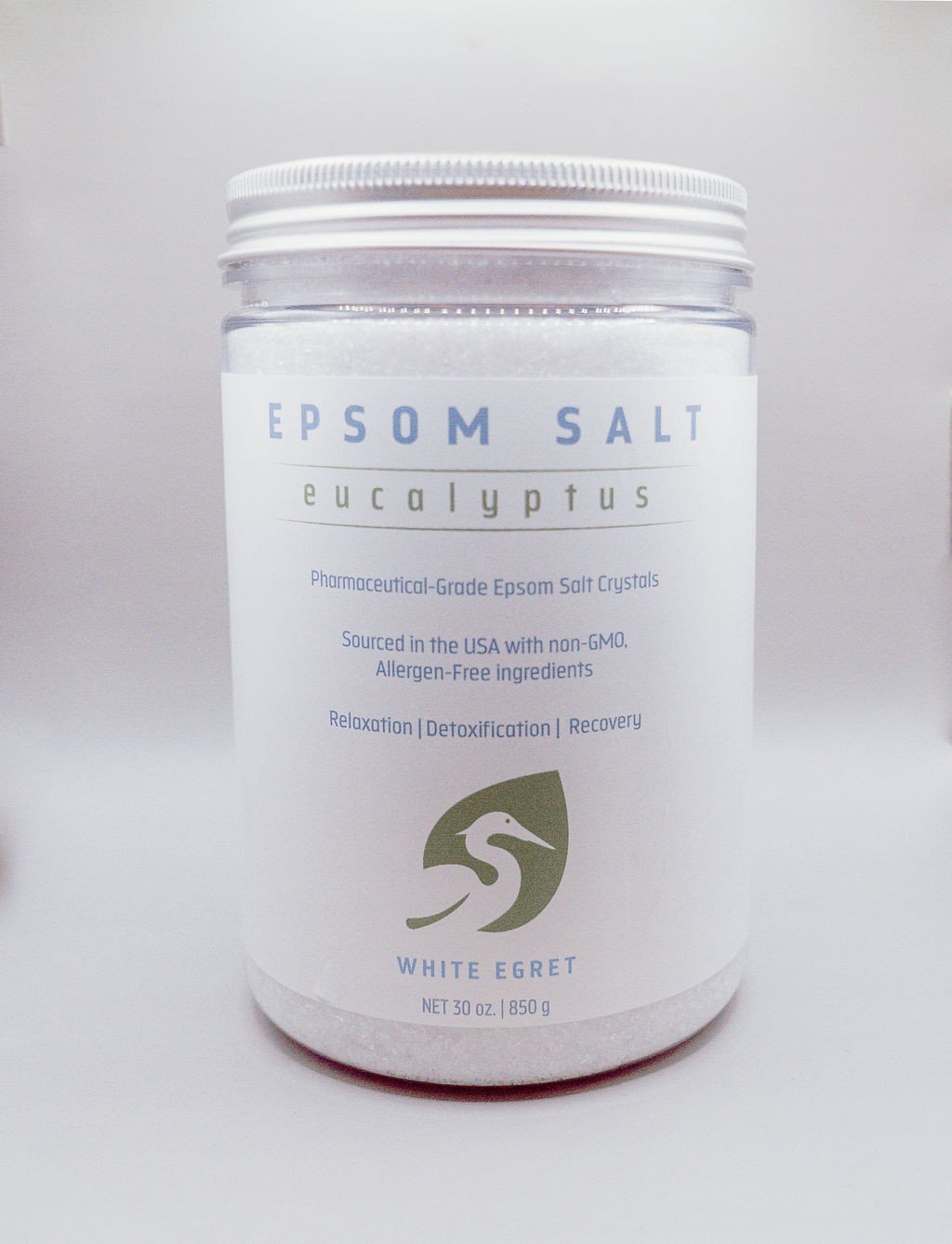 White Egret INC Eucalyptus Epsom Salt 30 oz Salt