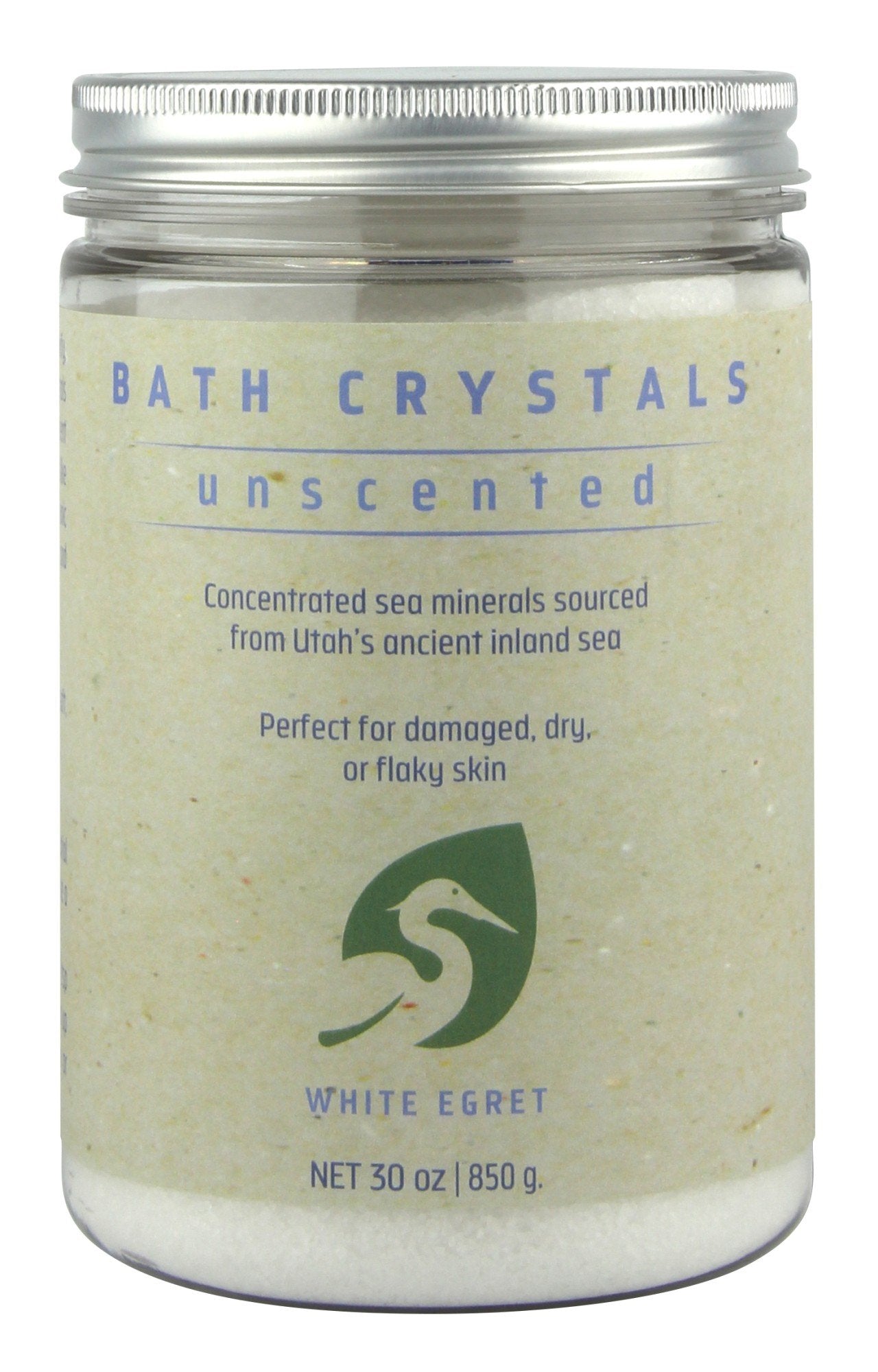 White Egret INC Bath Crystals Fine 30 oz Salt