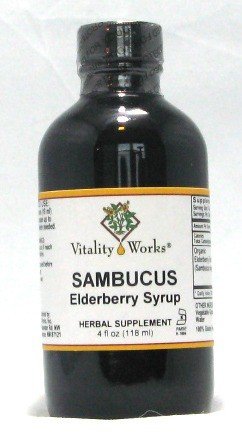 Vitality Works Sambucus Elderberry Syrup 4 oz Liquid