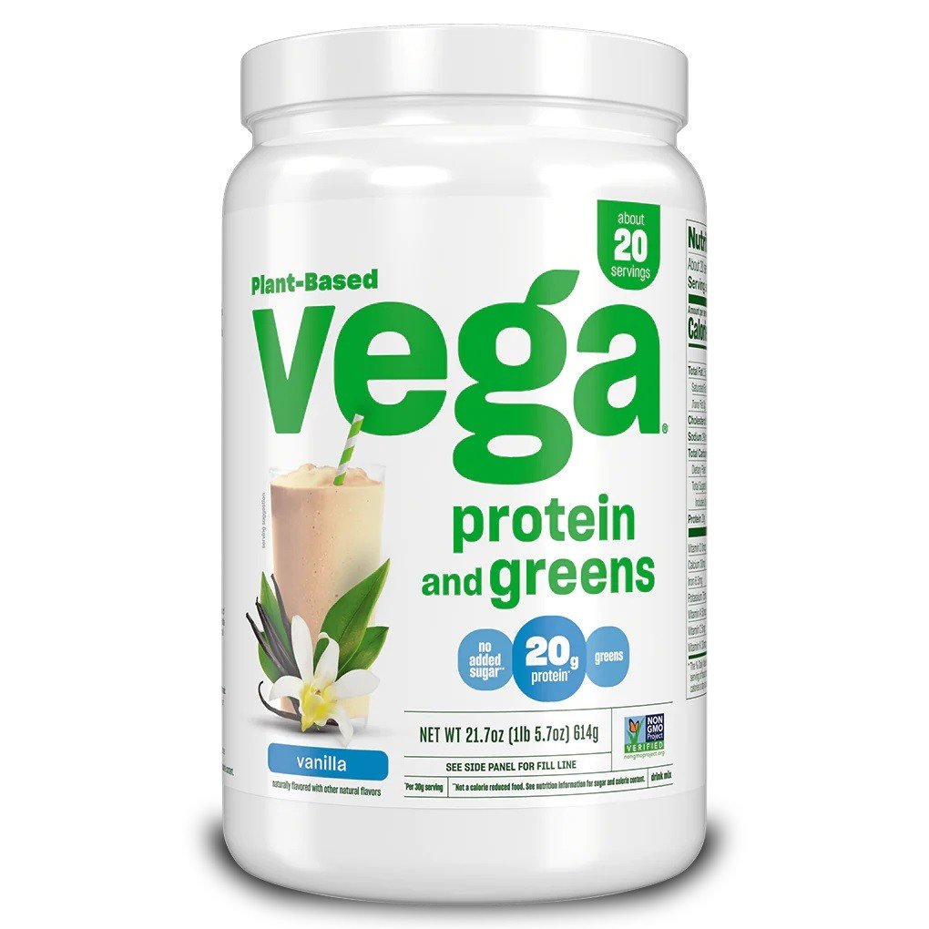 Vega Vega Protein &amp; Greens Vanilla 21.7 oz Powder