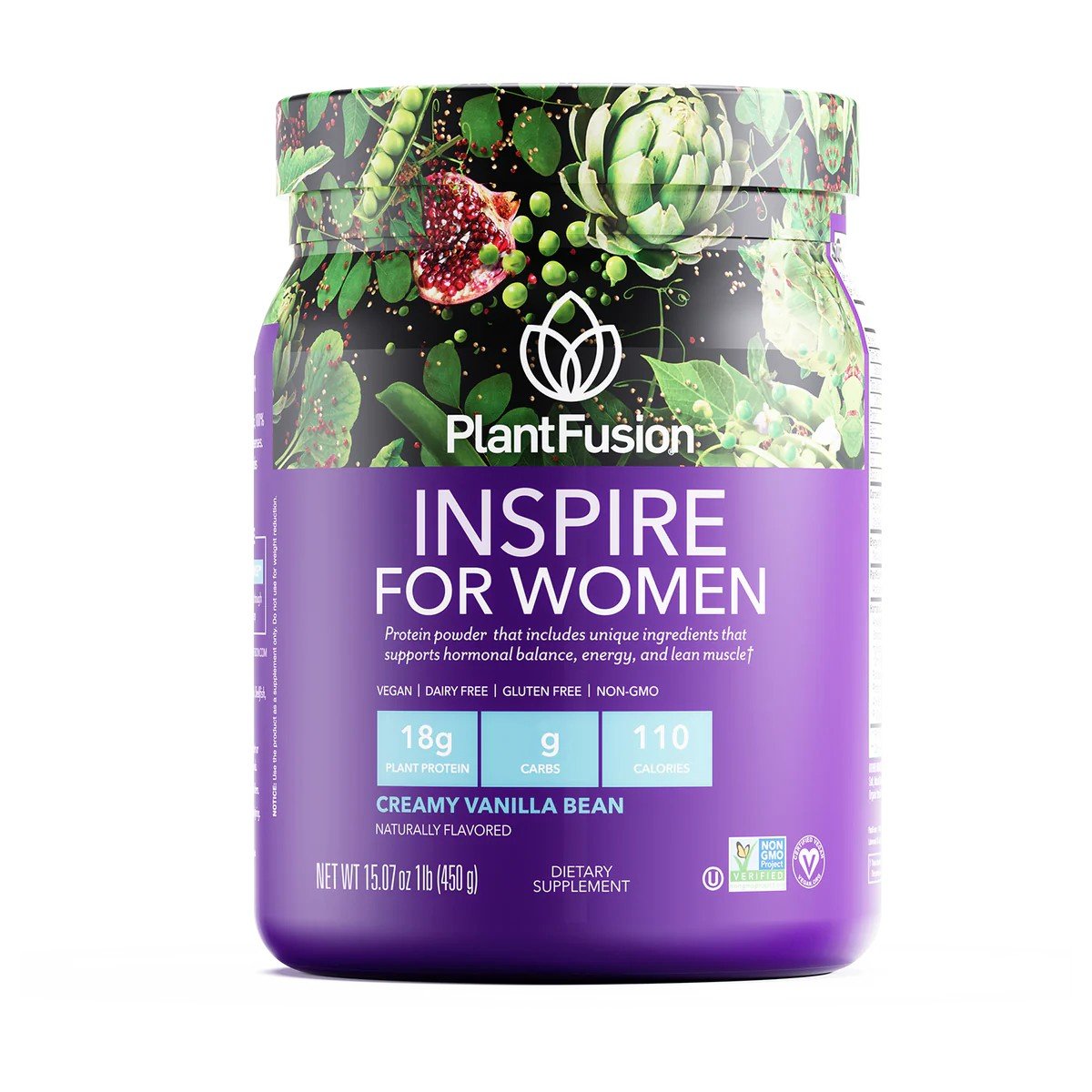 PlantFusion Inspire for Women Creamy Vanilla Bean 1 lb Powder