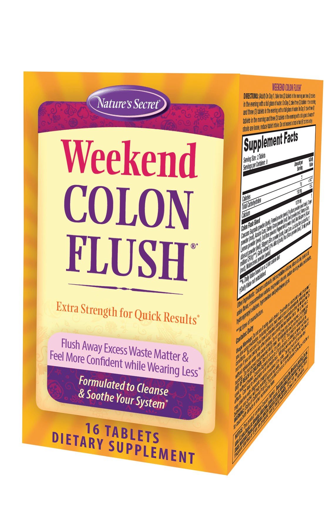 Nature&#39;s Secret Weekend Colon Flush 16 Capsule