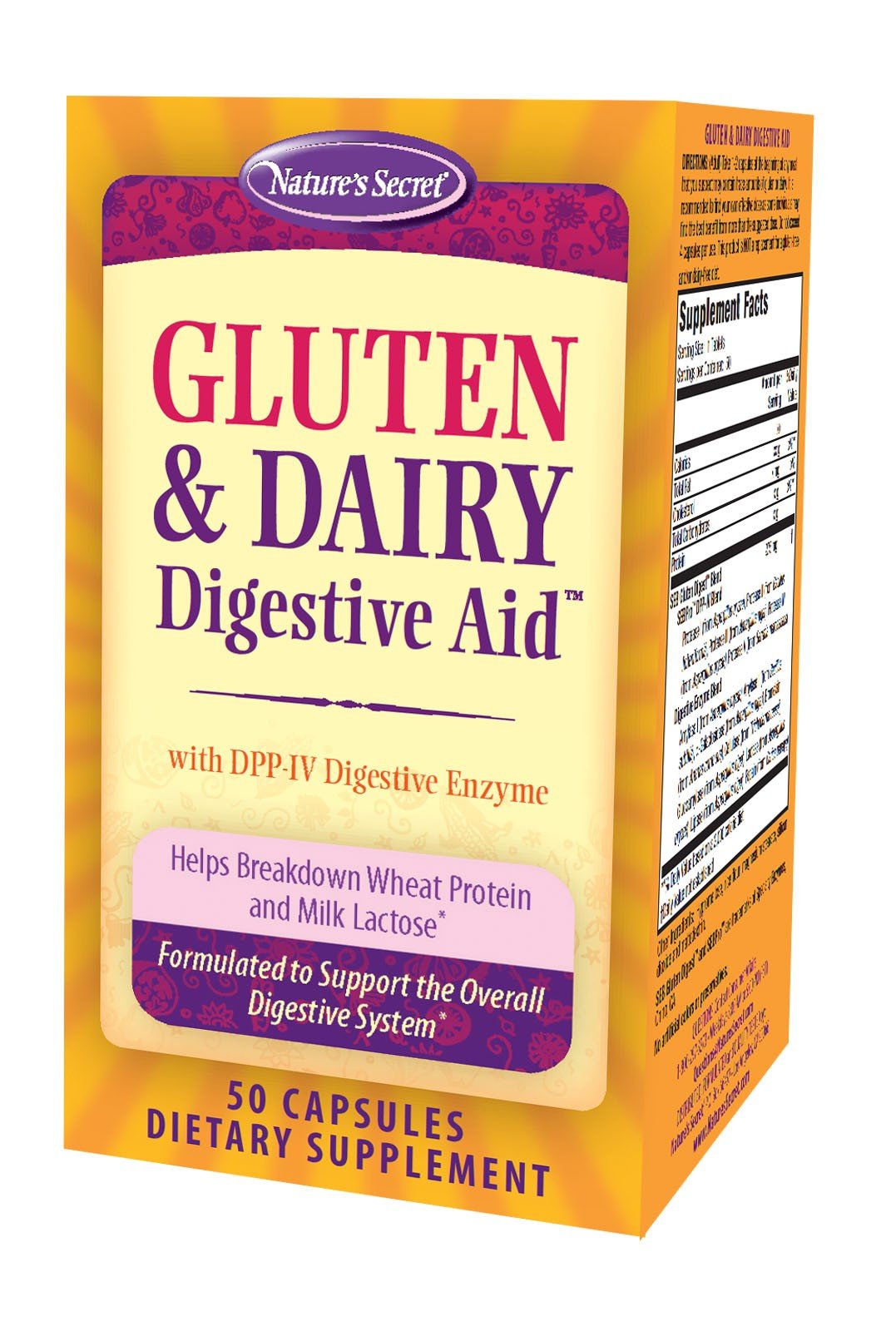 Nature's Secret Gluten & Dairy Digestive Aid 50 Capsule