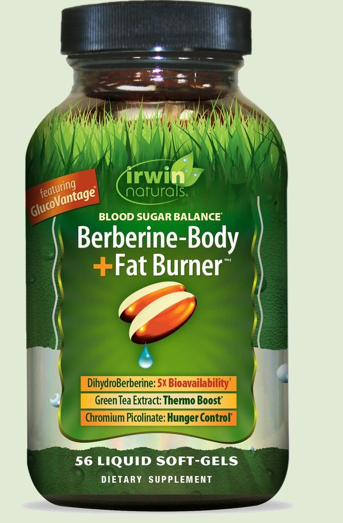 Irwin Naturals Blood Sugar Balance Berberine-Body + Fat Burner 56 Softgel