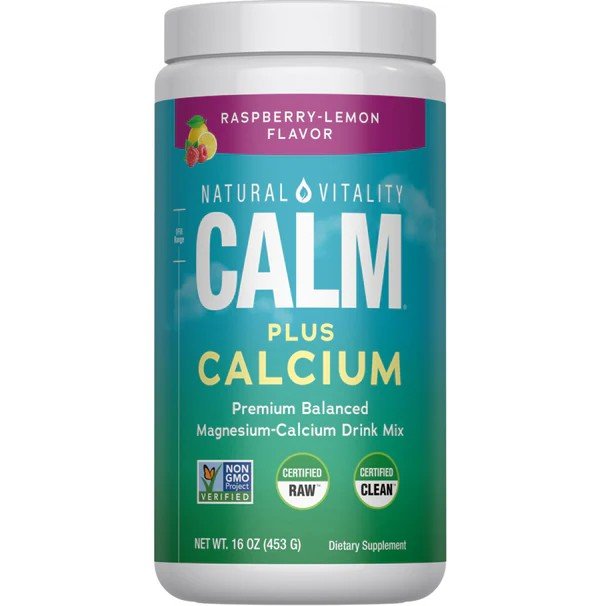 Natural Vitality Natural Calm Plus Calcium Raspberry Lemon 16 oz Powder