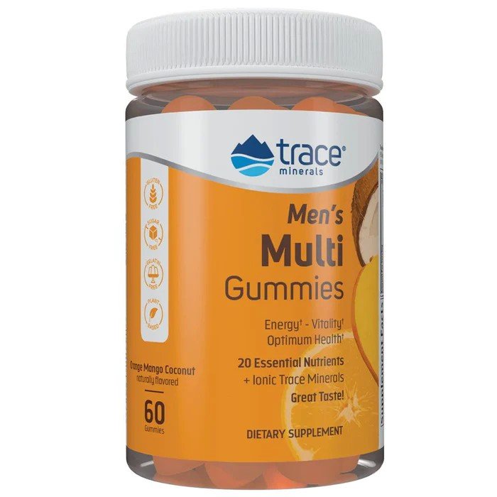 Trace Minerals Men&#39;s Multi Gummies - Orange Mango Coconut 60 Gummy