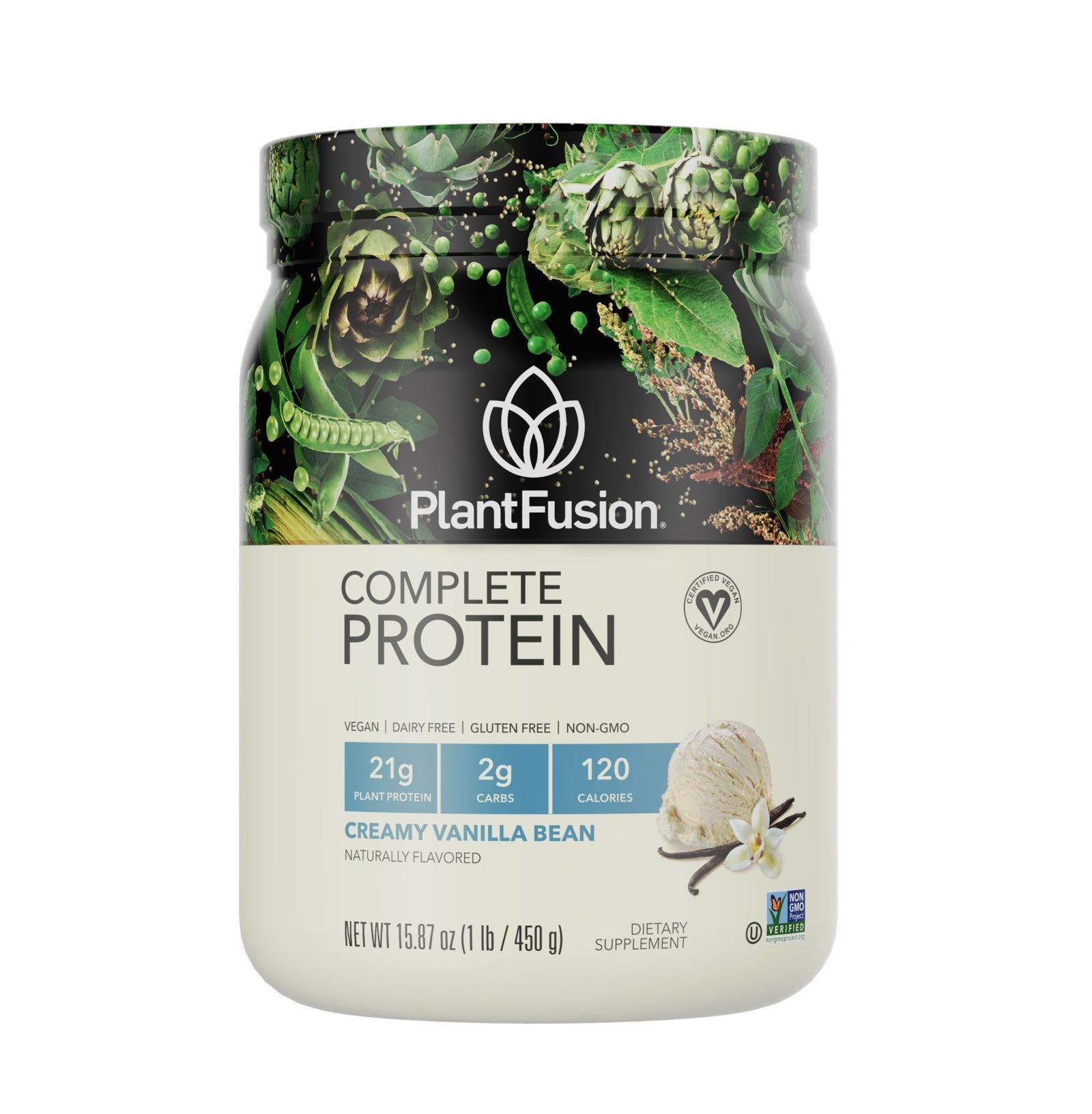 PlantFusion Complete  Plant Protein Creamy Vanilla Bean 1 lb Powder