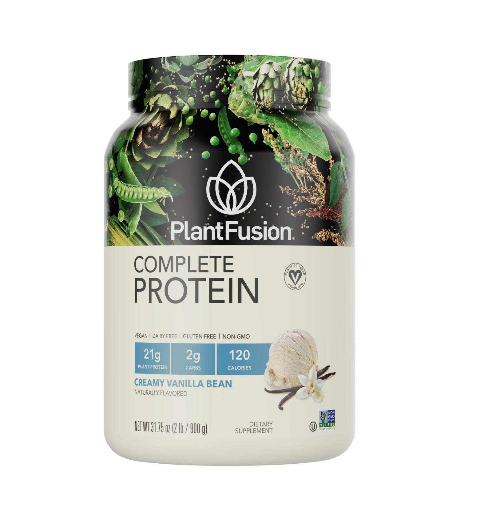 PlantFusion Complete Plant Protein Creamy Vanilla Bean 2 lb Powder