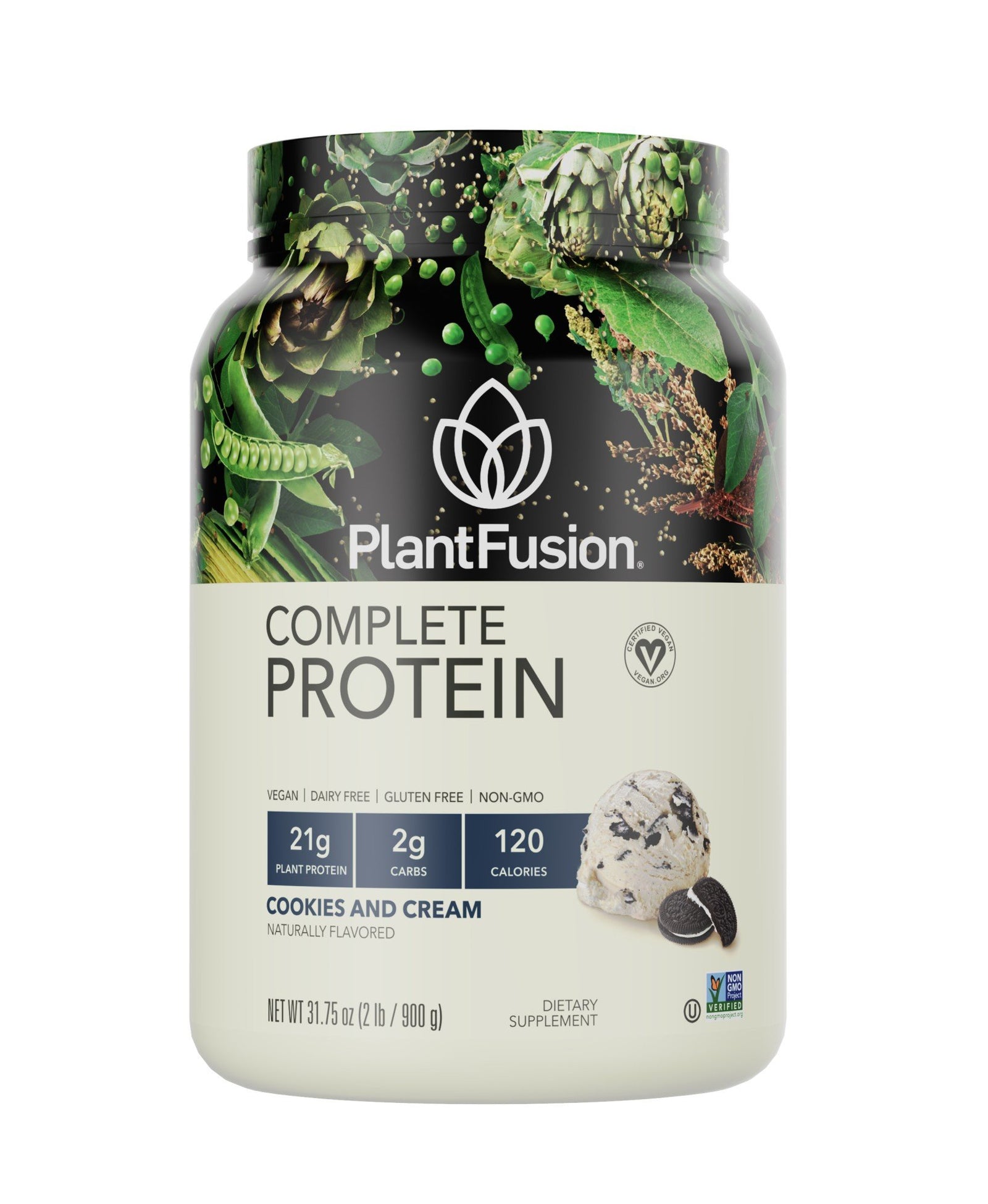 PlantFusion Complete Plant Protein Cookies N Creme 2 lb Powder