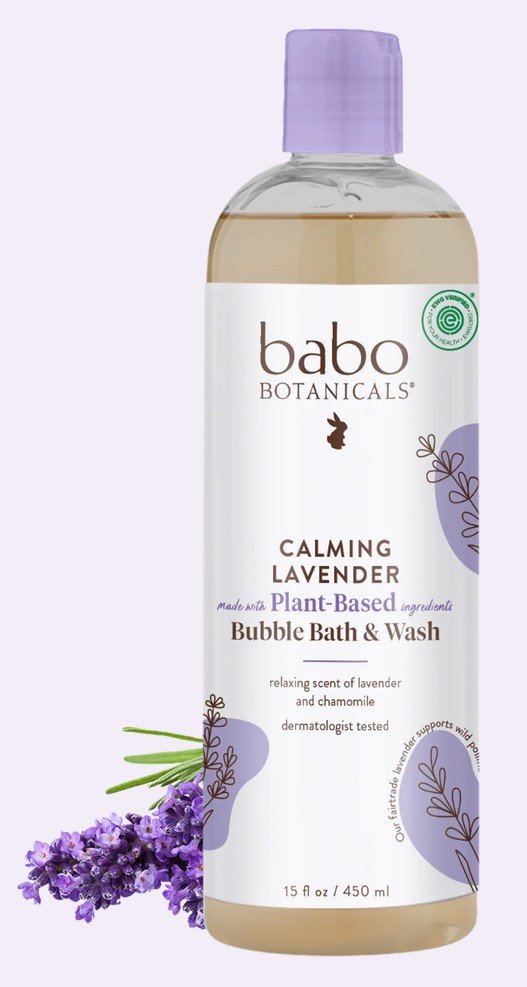 Babo Botanicals Calming Lavender Bubble Bath &amp; Wash 15 fl oz Liquid