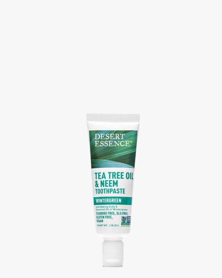 Desert Essence Tea Tree Oil Toothpaste &amp; Neem - Wintergreen 1oz Paste