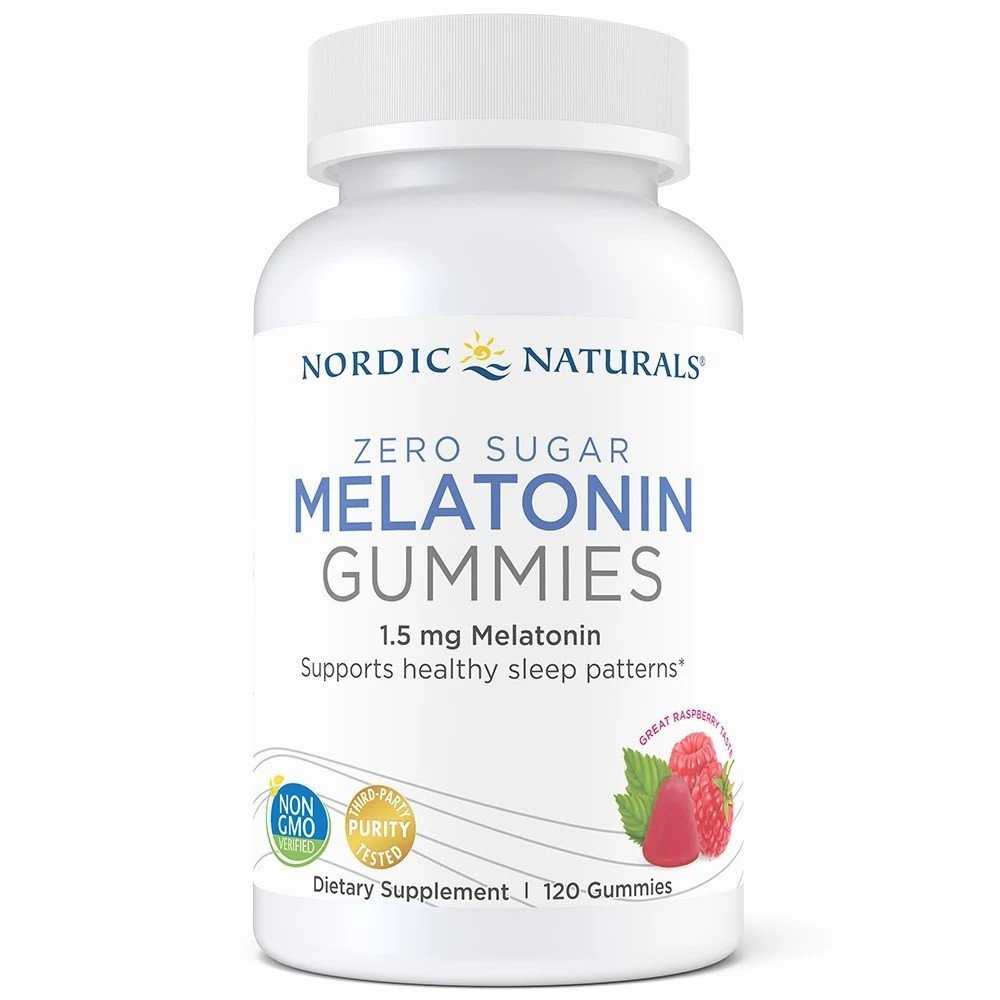 Nordic Naturals Zero Sugar Melatonin Gummies Raspberry 120 Gummy