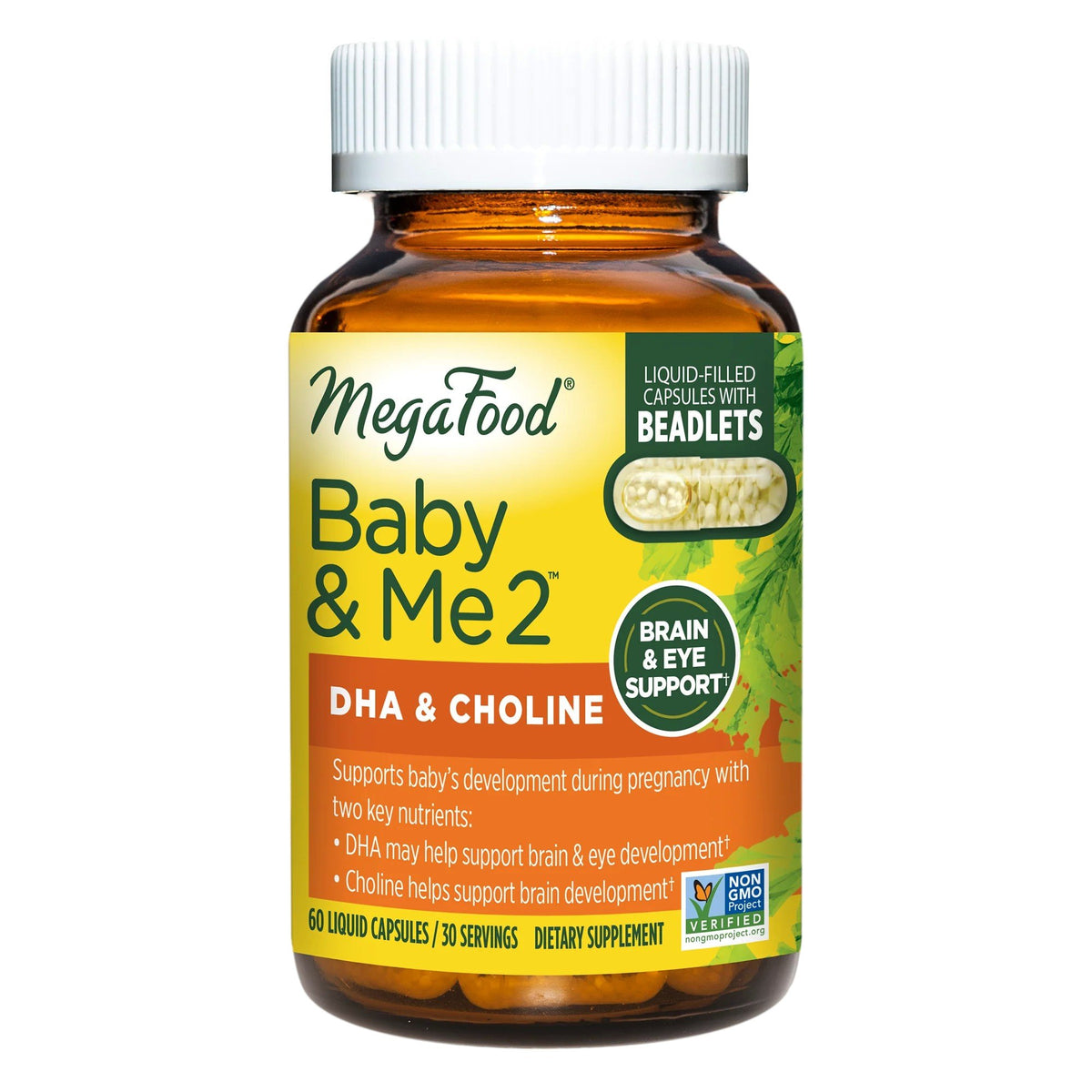 MegaFood Baby &amp; Me 2 Prenatal DHA &amp; Choline 60 Liquid Capsule