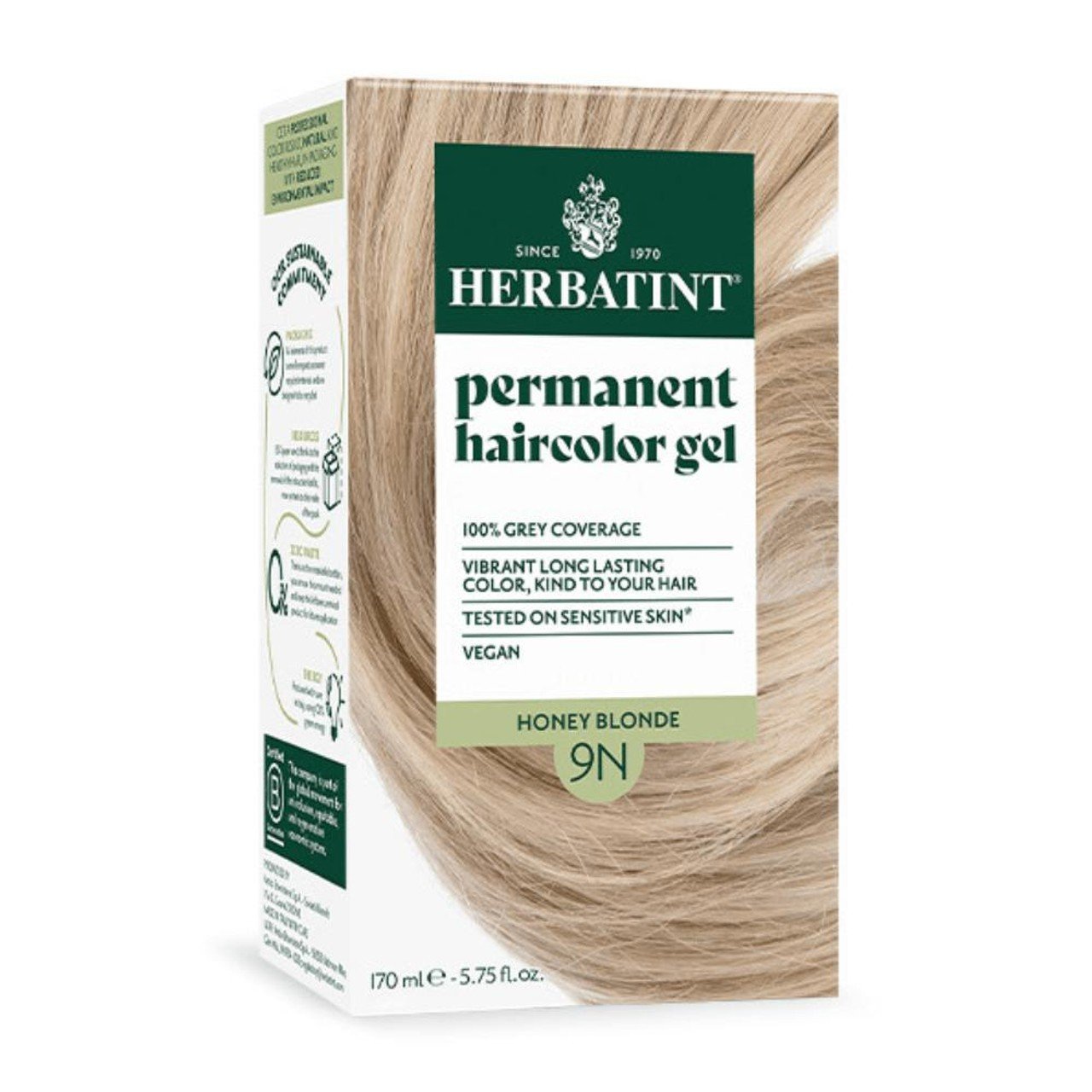 Herbatint 9N-Honey Blonde-Permanent Hair Color Gel 4.56 fl oz Liquid