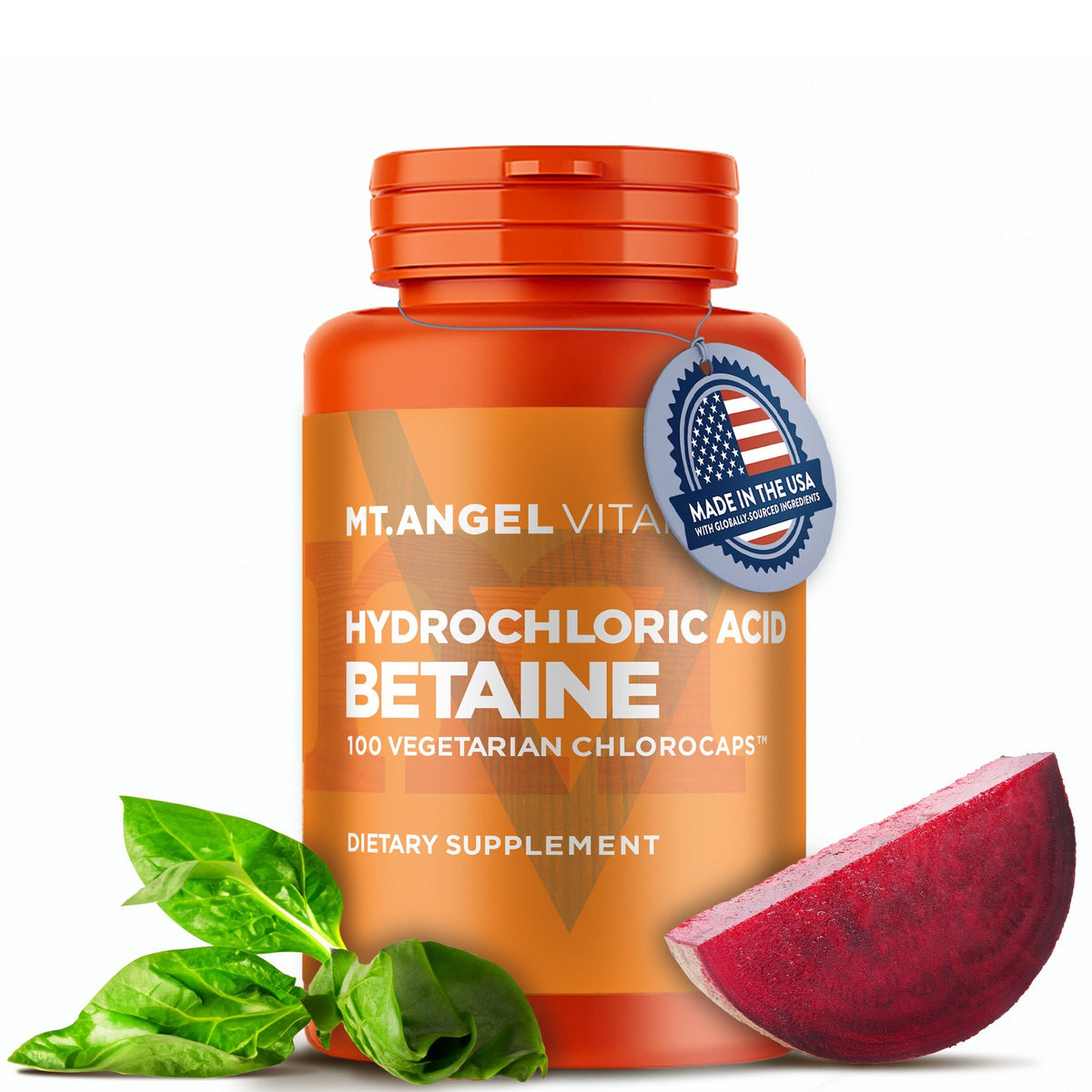 Mt. Angel Vitamins Betaine HCl 500 Capsule