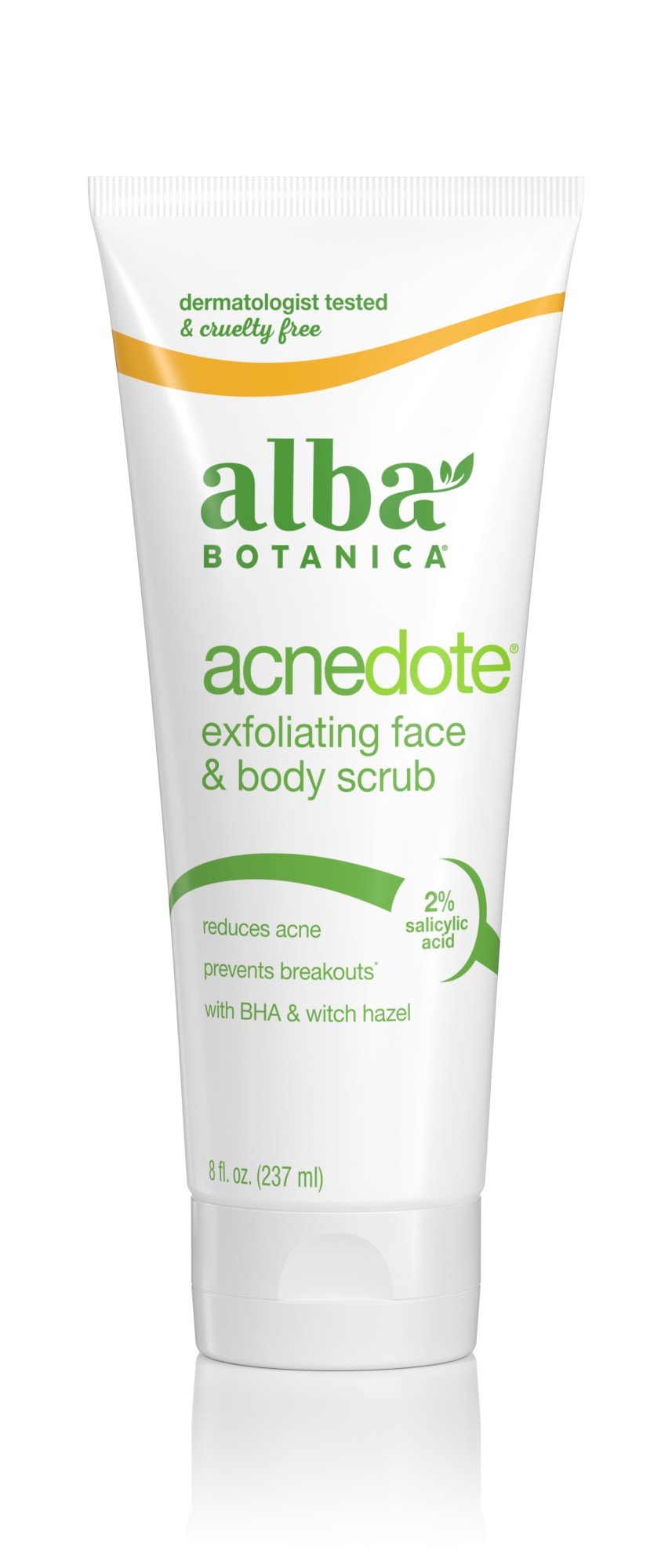 Alba Botanica Acnedote Exfoliating Face &amp; Body Scrub 8 fl. oz. Cream