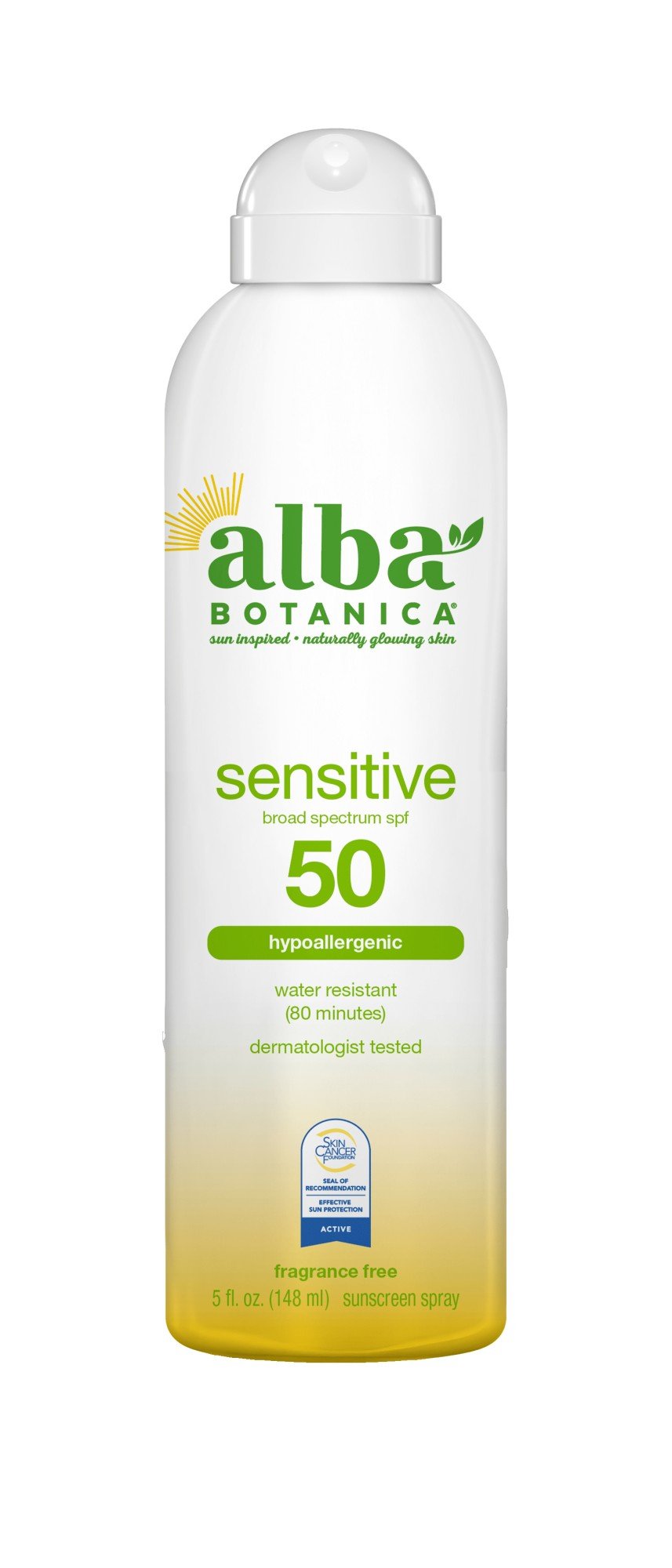 Alba Botanica Sensitive Fragrance Free Sunscreen Spray - SPF 50 5 fl. oz. Liquid