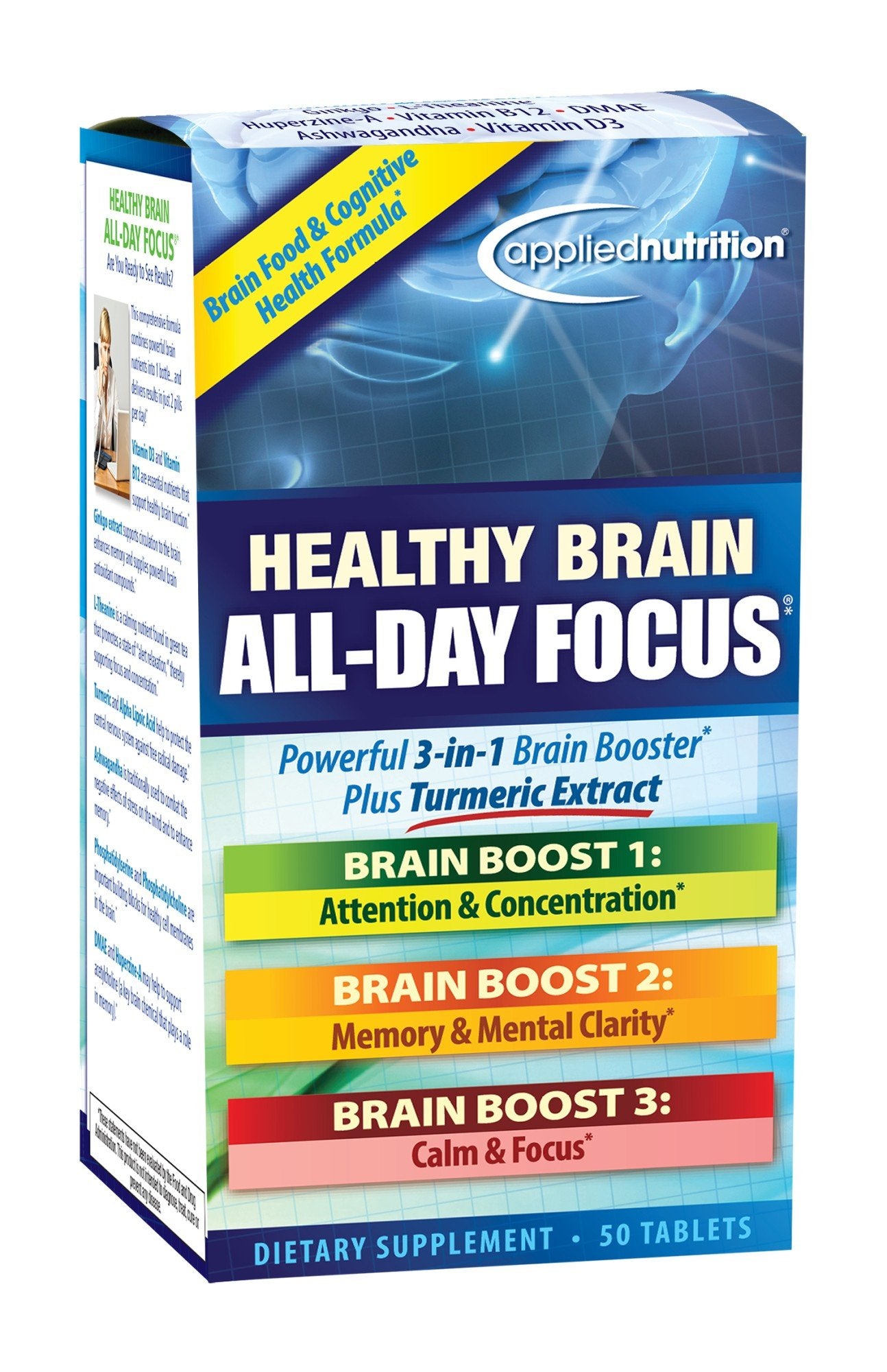 Applied Nutrition Healthy Brain All-Day Focus 50 Tablet