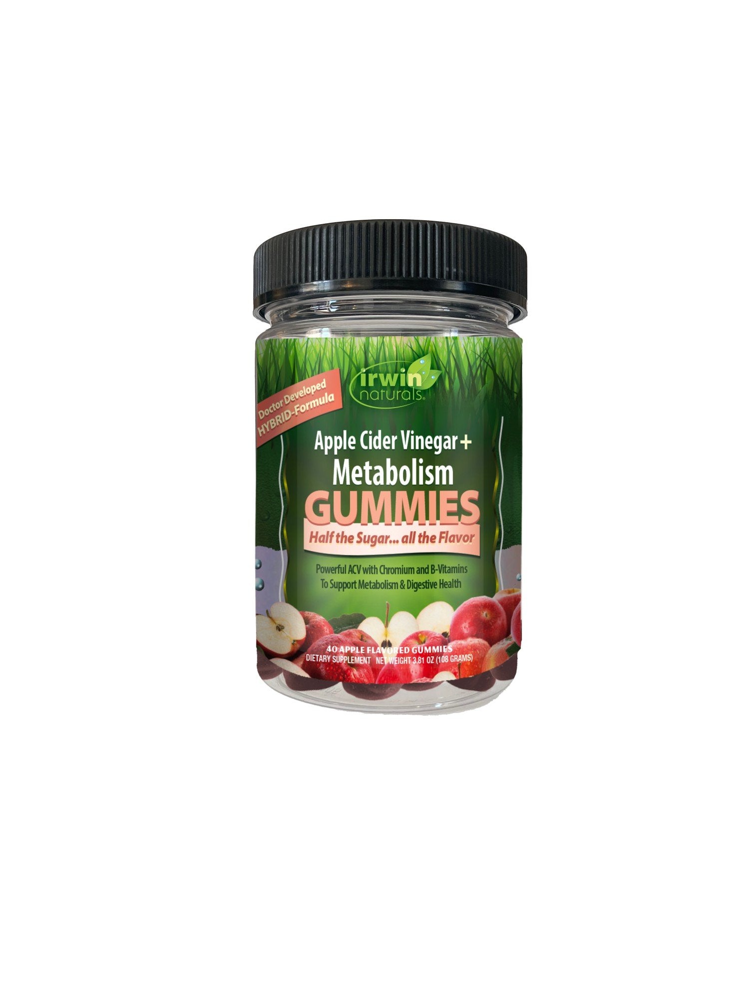 Irwin Naturals Apple Cider Vinegar + Metabolism Gummies 40 Gummies