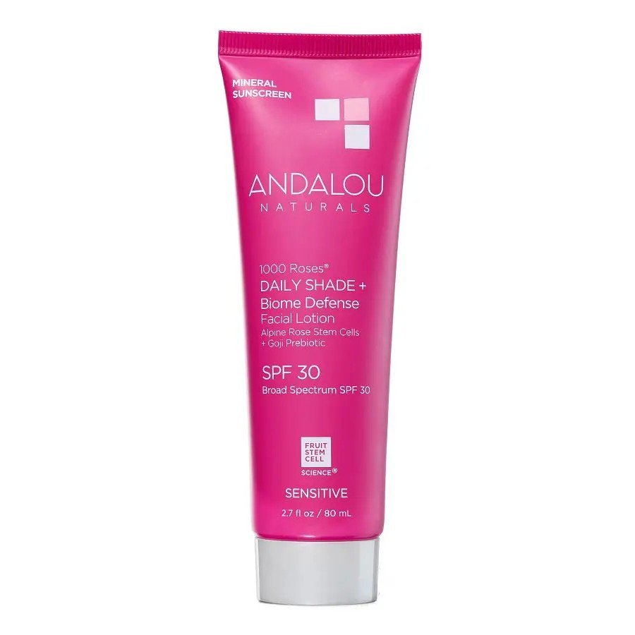 Andalou Naturals Sensitive Daily Shade + Biome Defense SPF 30 Facial Lotion 2.7 fl oz. Lotion