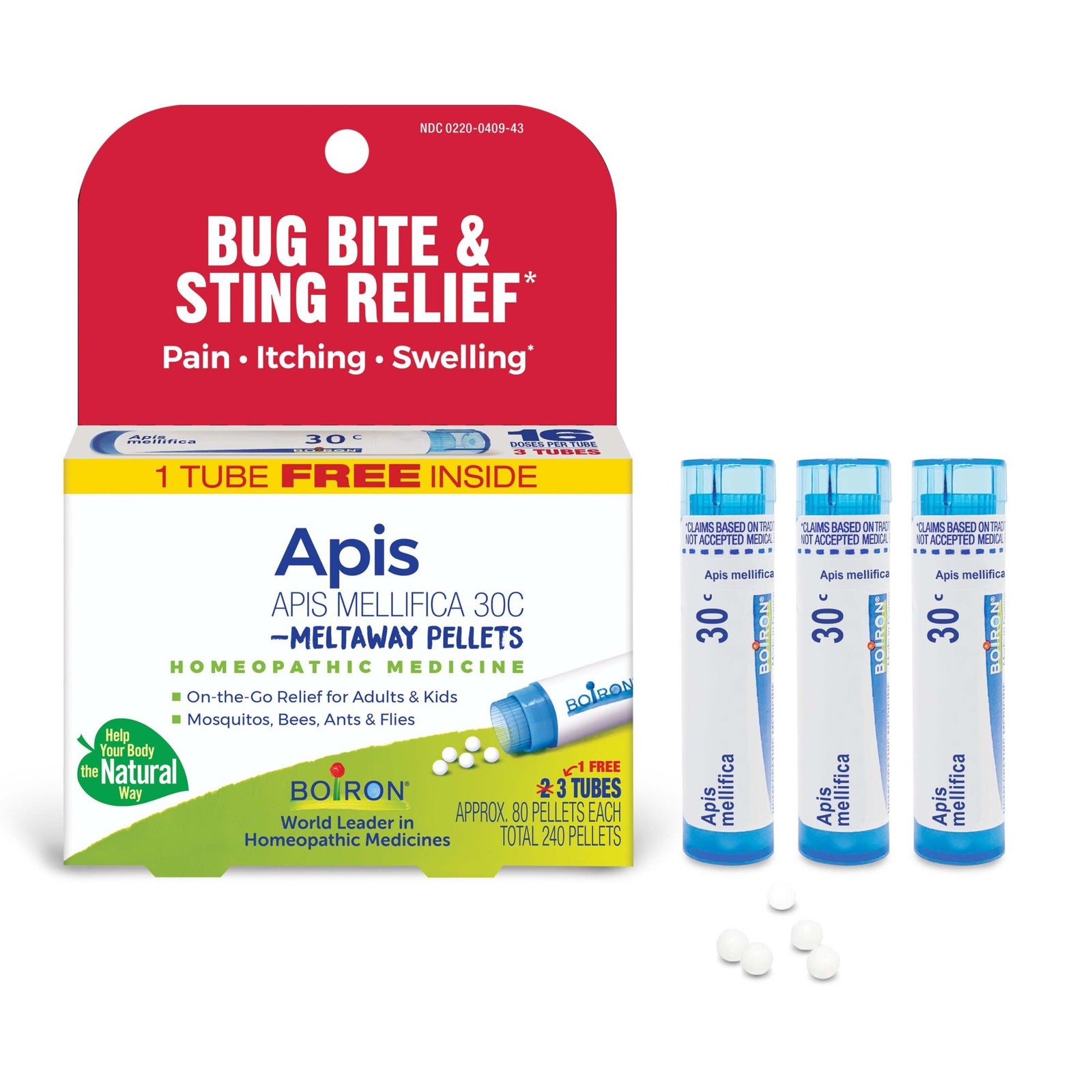 Boiron Apis Mellifica 30C 3 MDT 3 Tubes Box