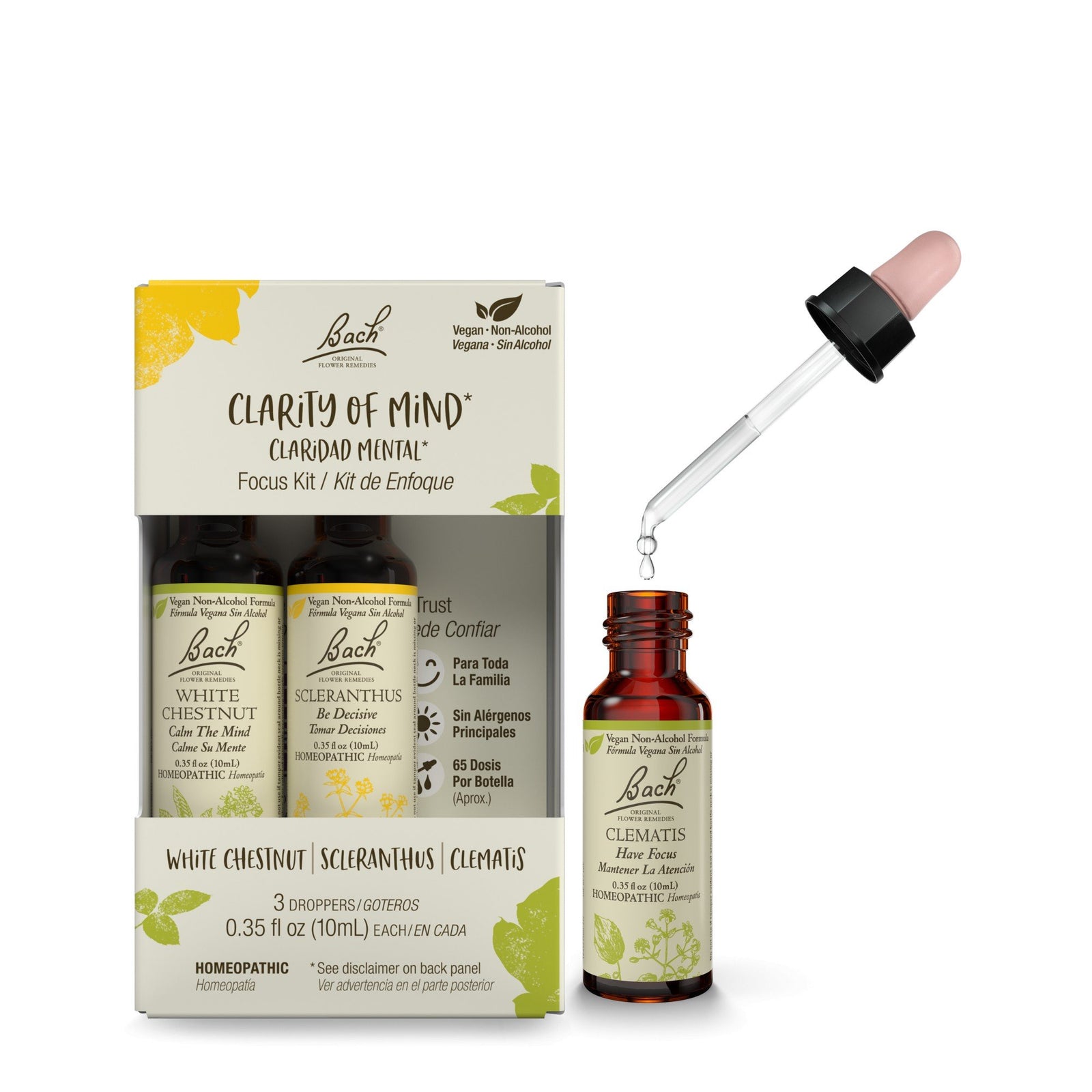 Bach Clarity of Mind Focus Kit 3 Qty x 0.35 fl oz Oil