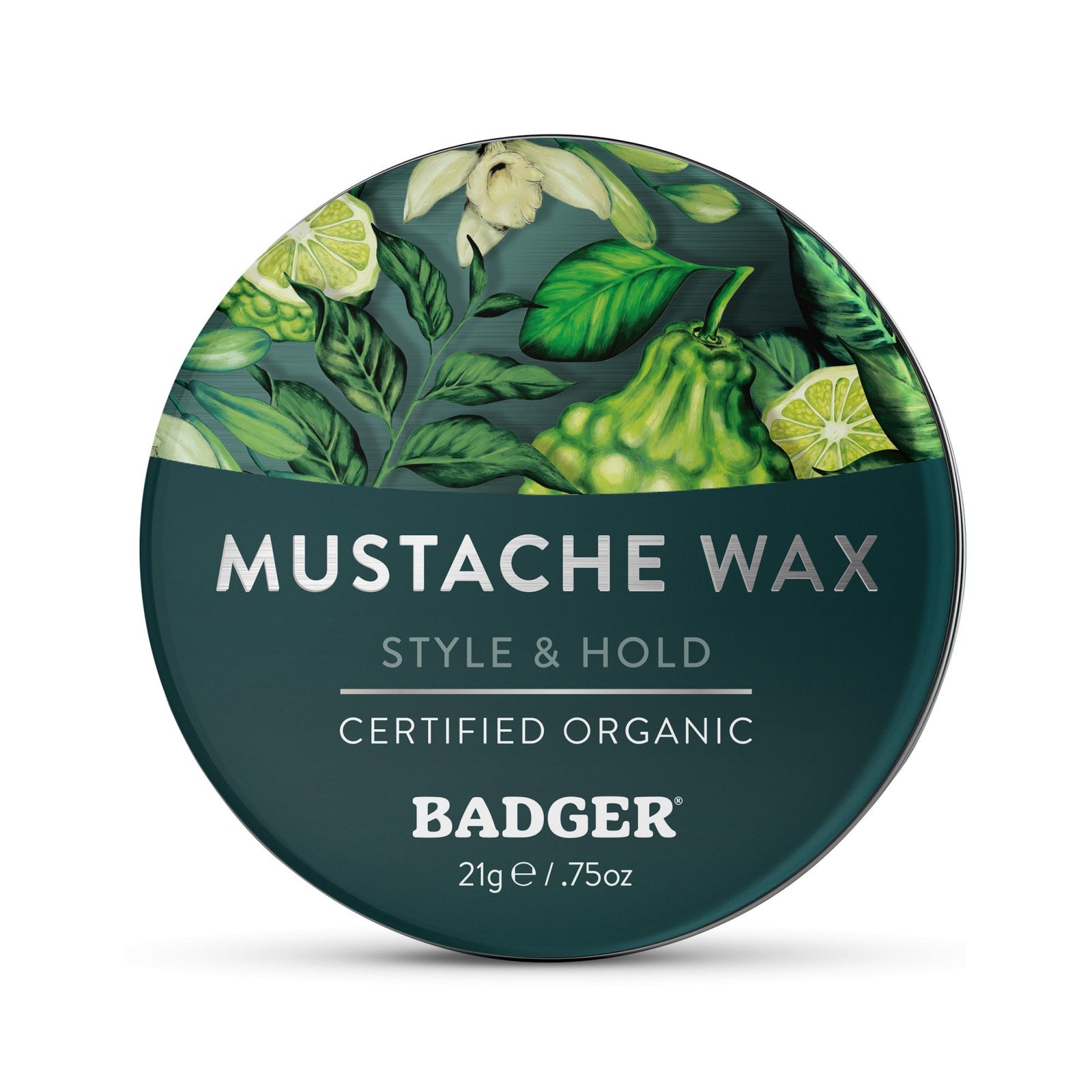 Badger Certified Organic Mustache Wax .75 oz Tin