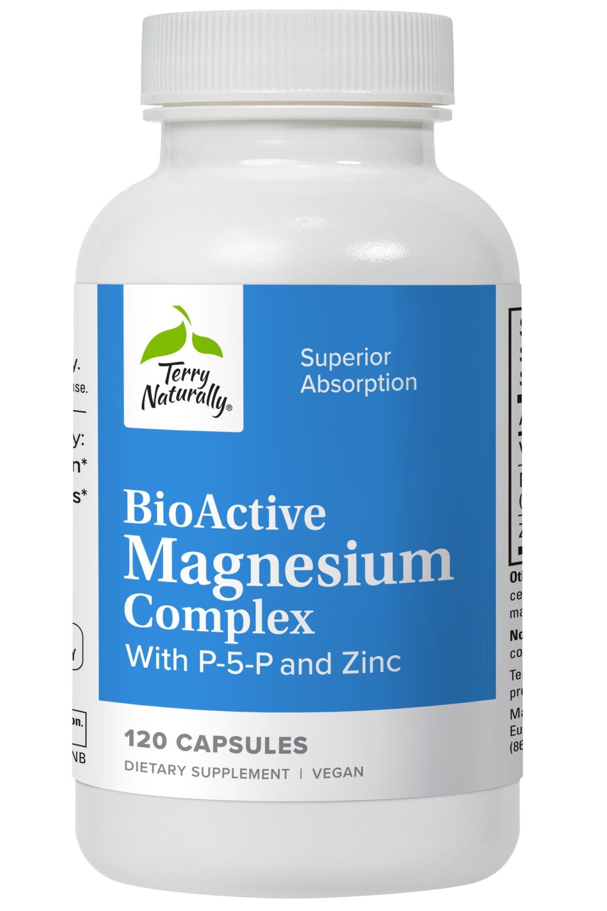 EuroPharma (Terry Naturally) BioActive Magnesium Complex with P-5-P and Zinc 120 Capsule