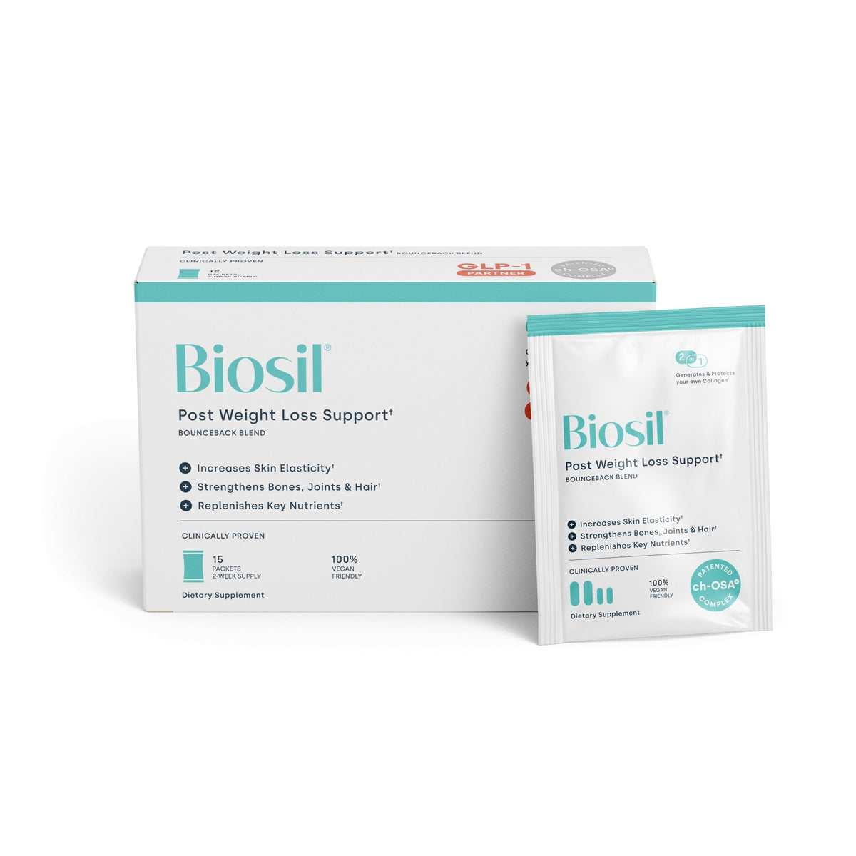 Biosil Post Weight Loss Support-Bounceback Blend-100% Vegan Friendly-15 Day Supply 60 Capsule
