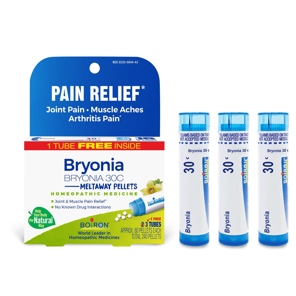 Boiron Bryonia 30C 3 MDT 3 Tubes Pellet