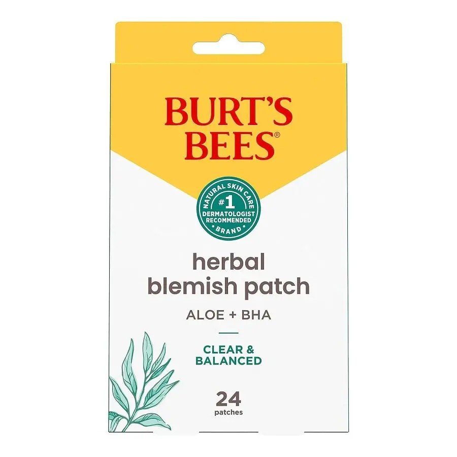Burt's Bees Clear &amp; Balanced Herbal Blemish Patches 24 ct Box