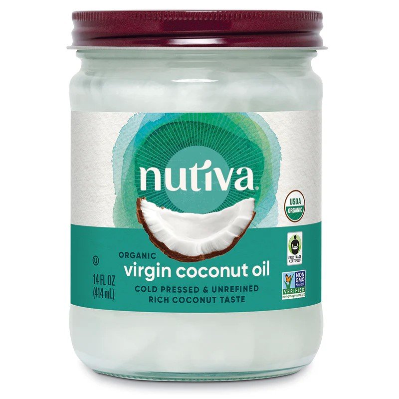 Nutiva Organic Virgin Coconut Oil (Glass Jar) 14 oz Oil