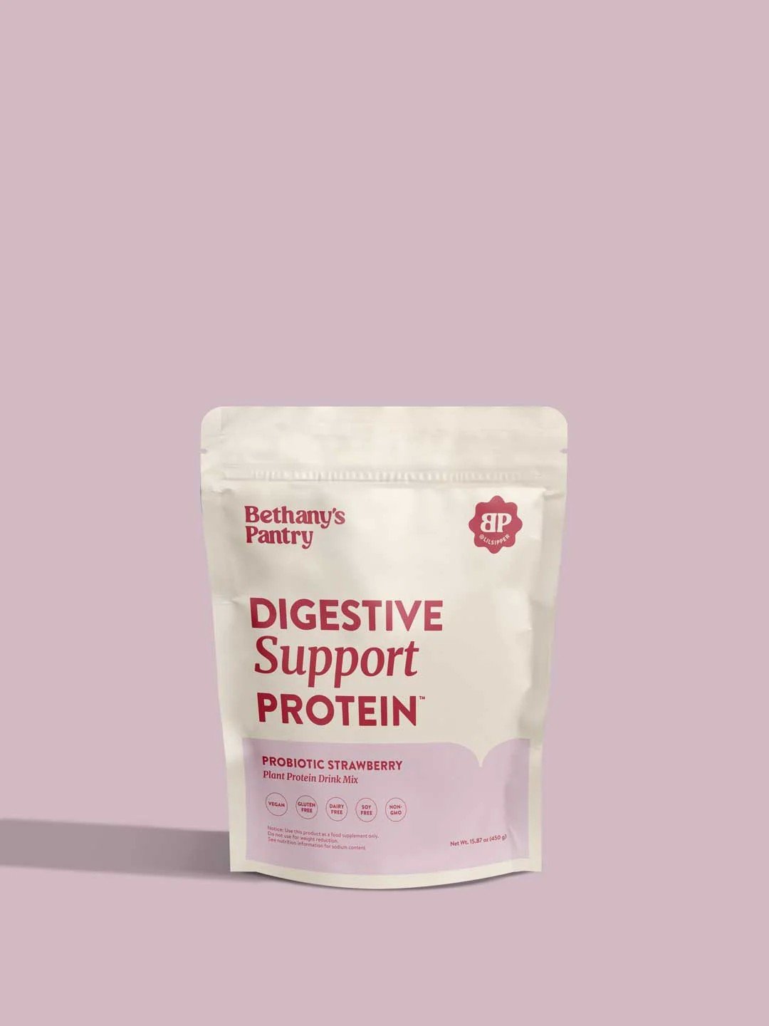 NuZest Bethany's Pantry-Digestive Support Protein - (15 servings) - Probiotic Strawberry 15.87oz(450 g) Powder