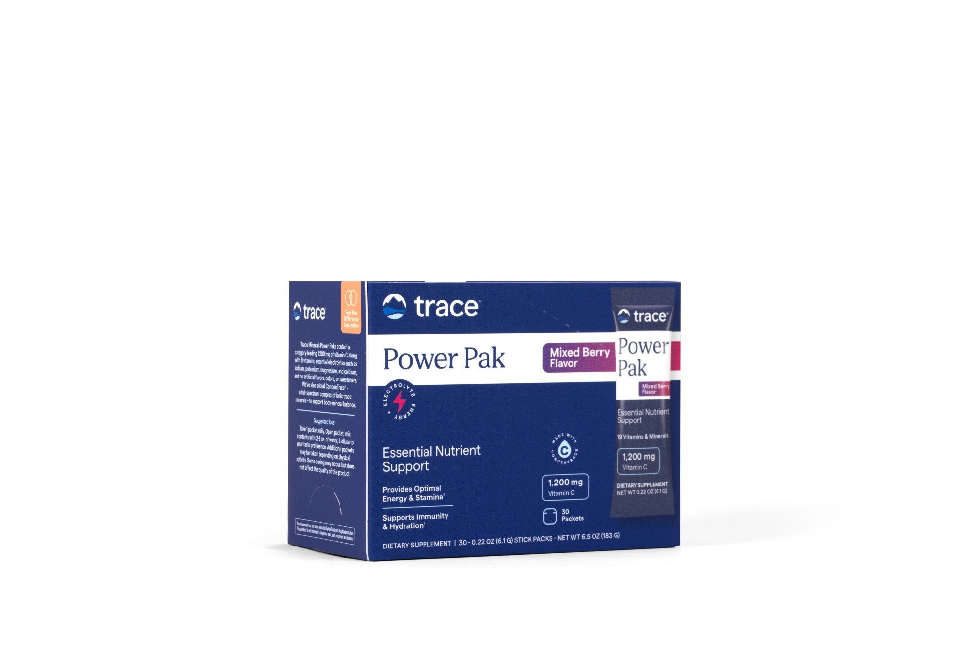 Trace Minerals Electrolyte Stamina Power Pak Non-GMO Mixed Berry 30 Packet