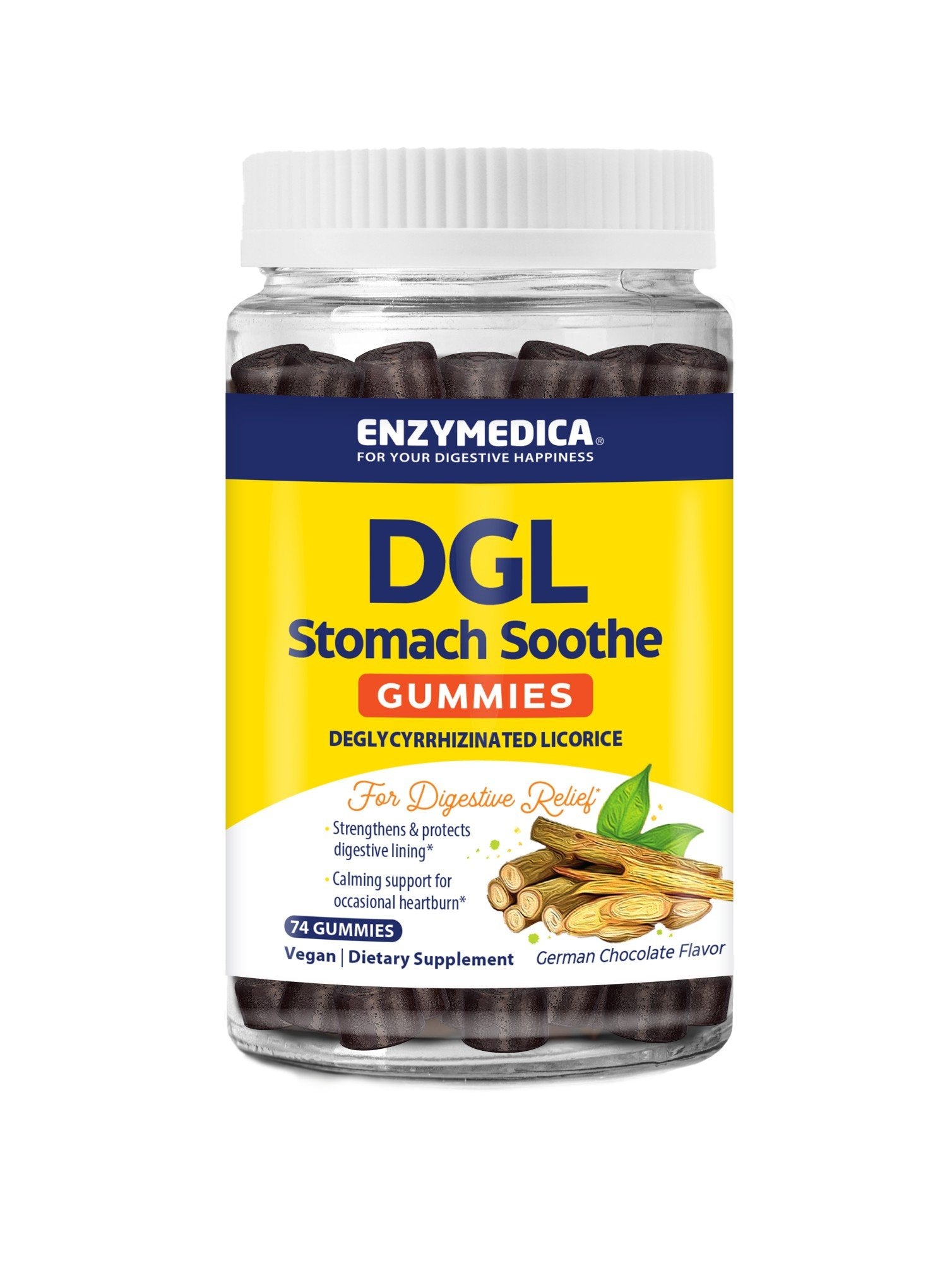 Enzymedica DGL Stomach Soothe Gummies 74 Gummy