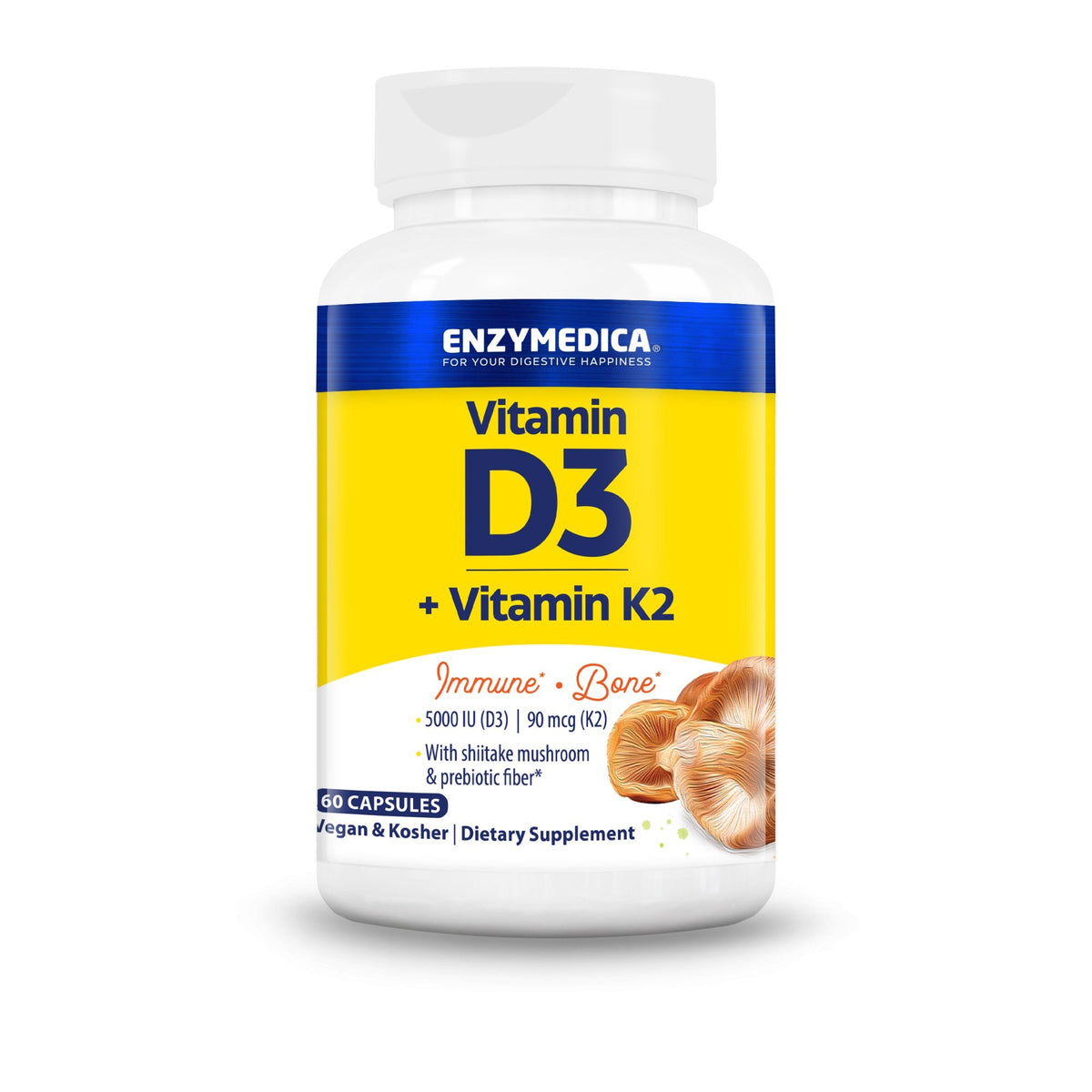 Enzymedica D3 + Vitamin K2 60 Capsule