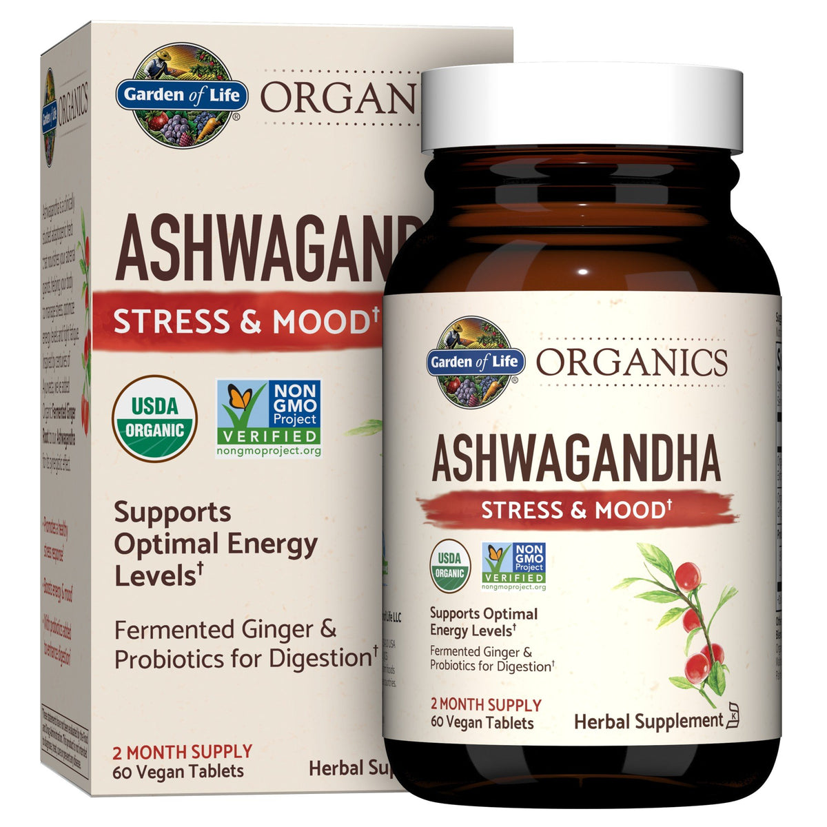 Garden of Life Garden of Life Organics Ashwagandha Stress &amp; Mood 60 Tablet