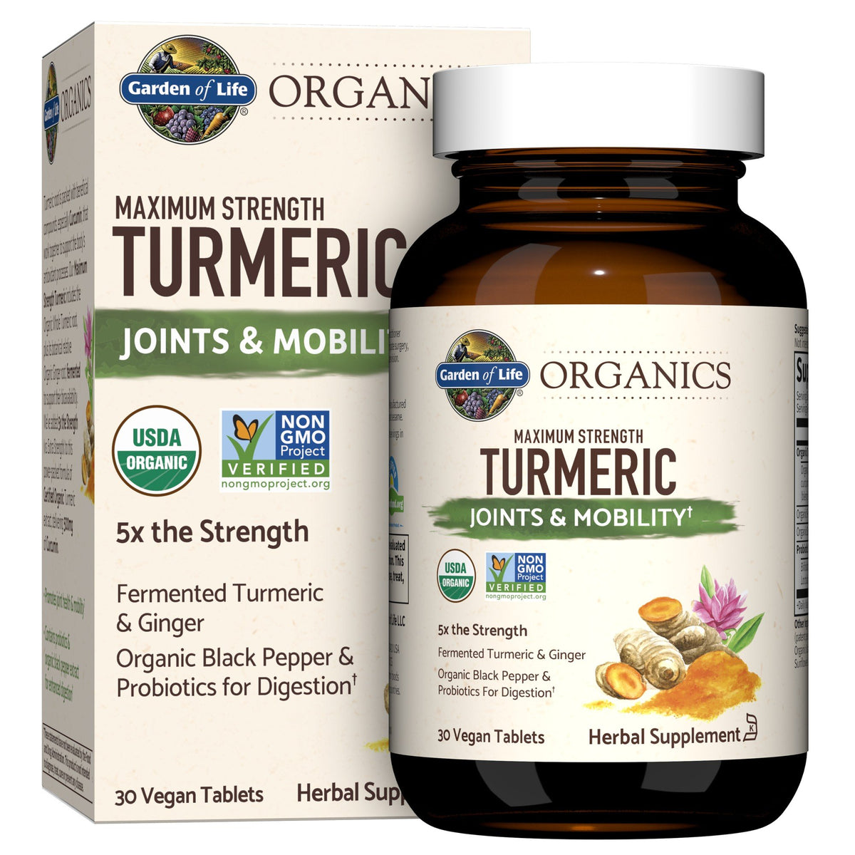 Garden of Life Garden of Life Organics Maximum Strength Turmeric Joints &amp; Mobility 30 Tablet