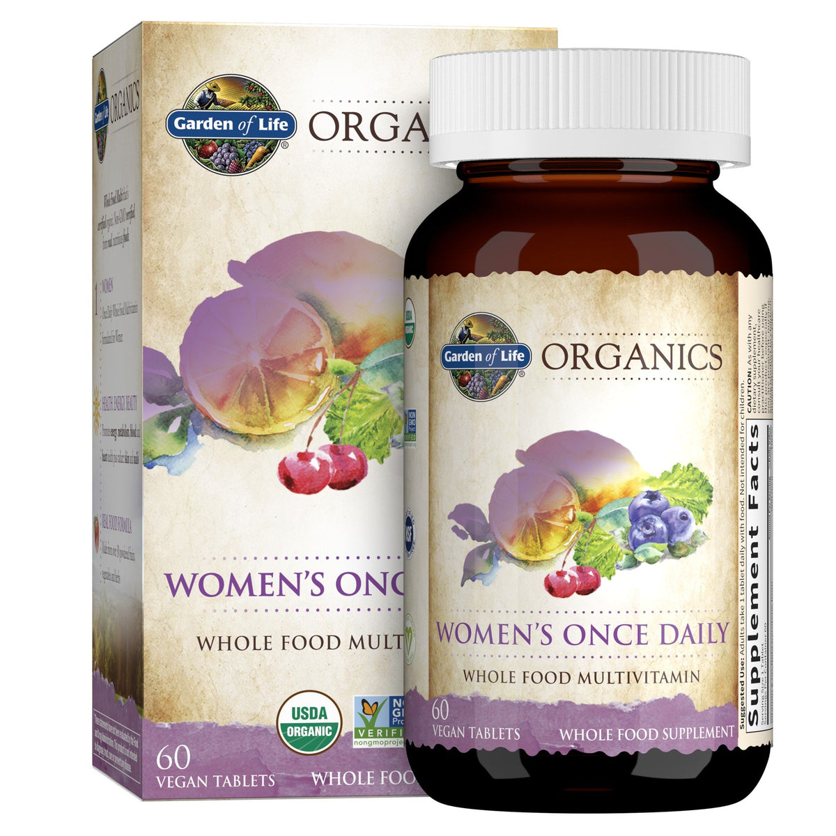 Garden of Life Garden of Life Organics Women&#39;s Once Daily Multi 60 Tablet