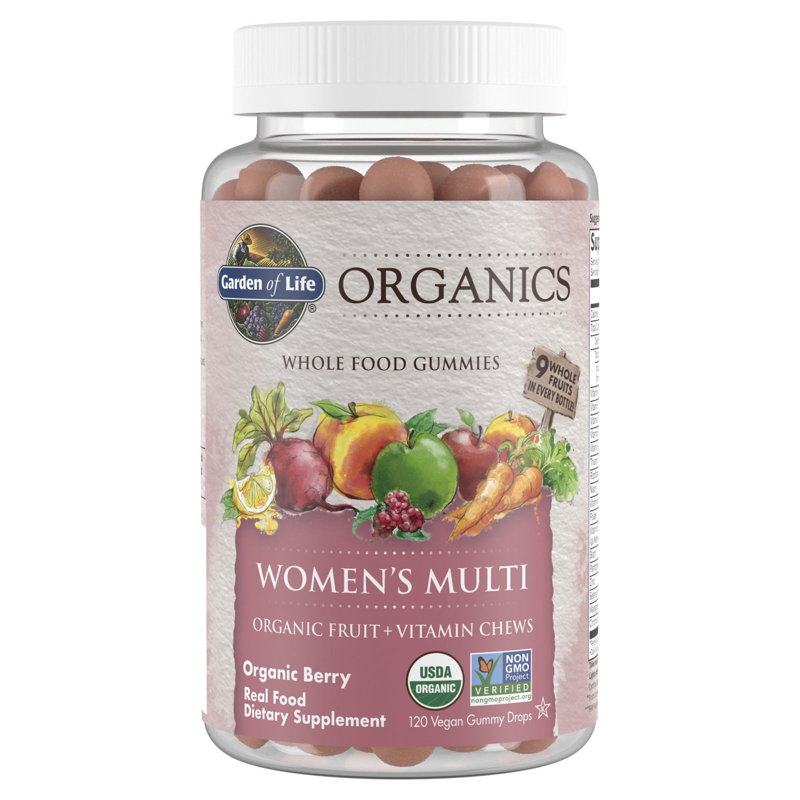 Garden of Life Garden of Life Organics Organic Fruit Gummies - Women's Multi Berry Flavor 120 Gummy