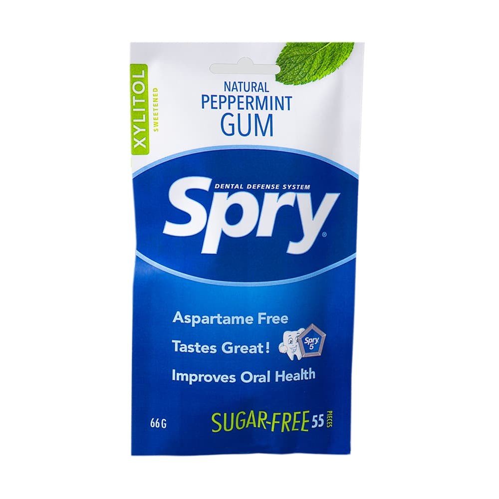 Xlear Spry Xylitol-Sugar-Free-Gum-Peppermint 55 Bag