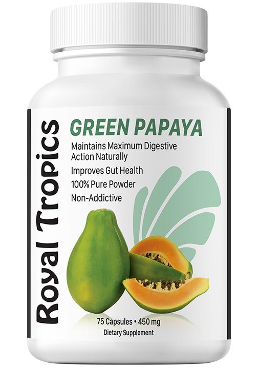 Royal Tropics Green Papaya Digestive Enzymes 75 Capsule