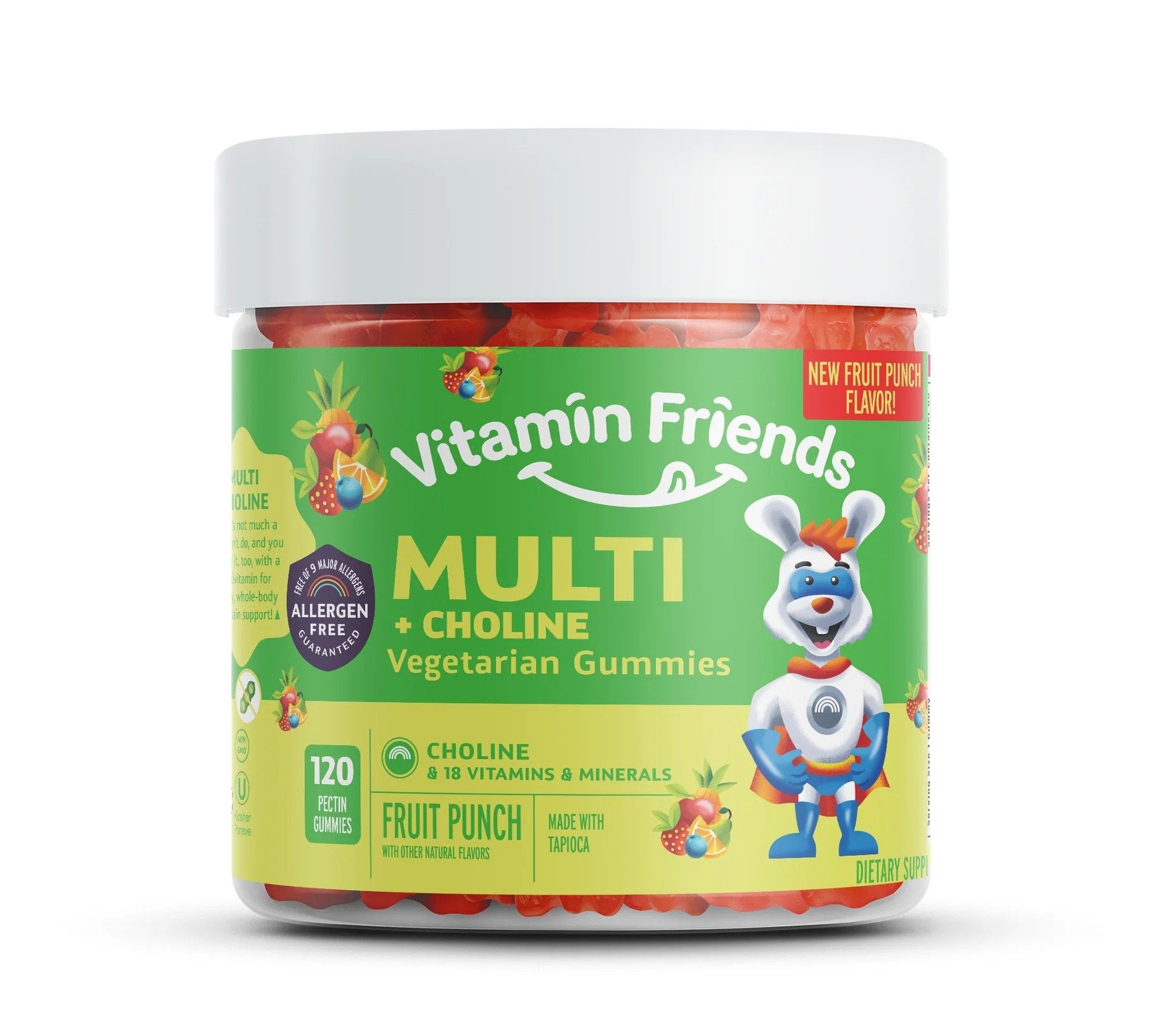 Vitamin Friends Kids Vegetarian Multivitamin + Choline Gummies 120 Gummy