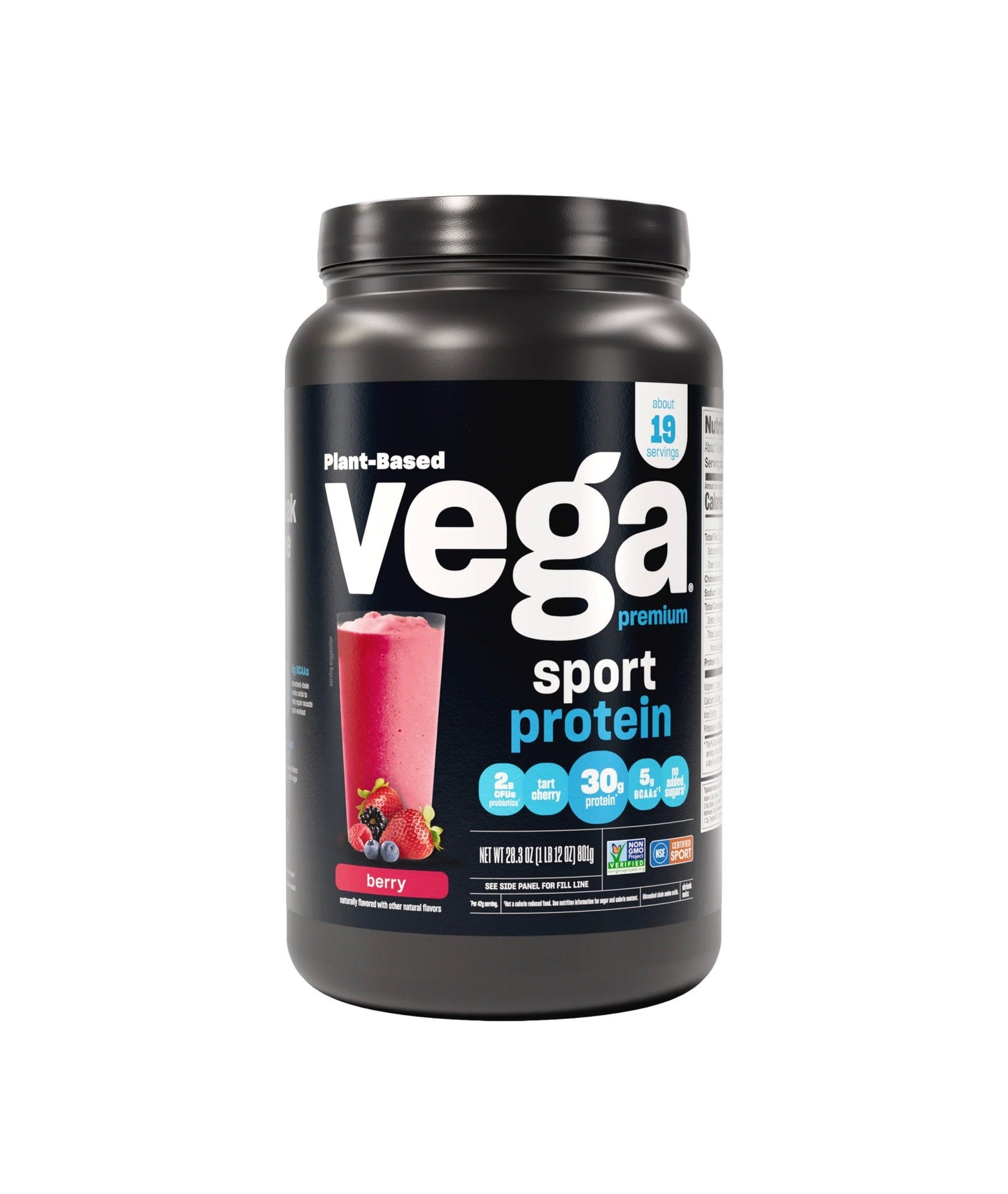 Vega Vega Sport Premium - Plant-Based Protein Powder - Berry 28.3 oz Powder