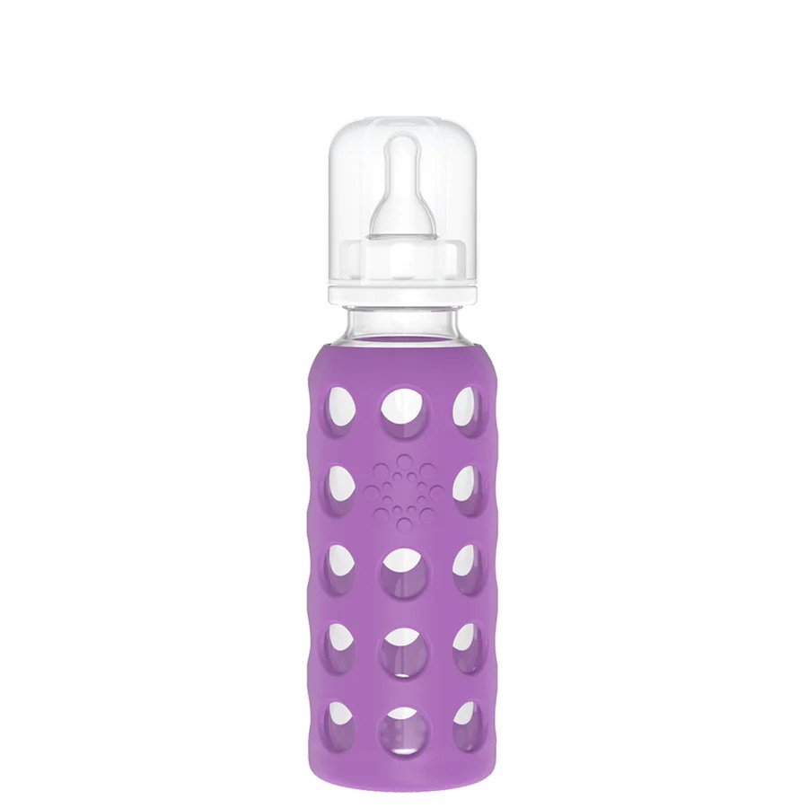 Lifefactory Glass Baby Bottle Grape 9 oz Bottle