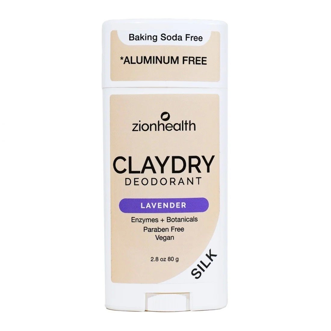 Zion Health Clay Dry Solid Lavender Blend Deodorant 2.5 Solid